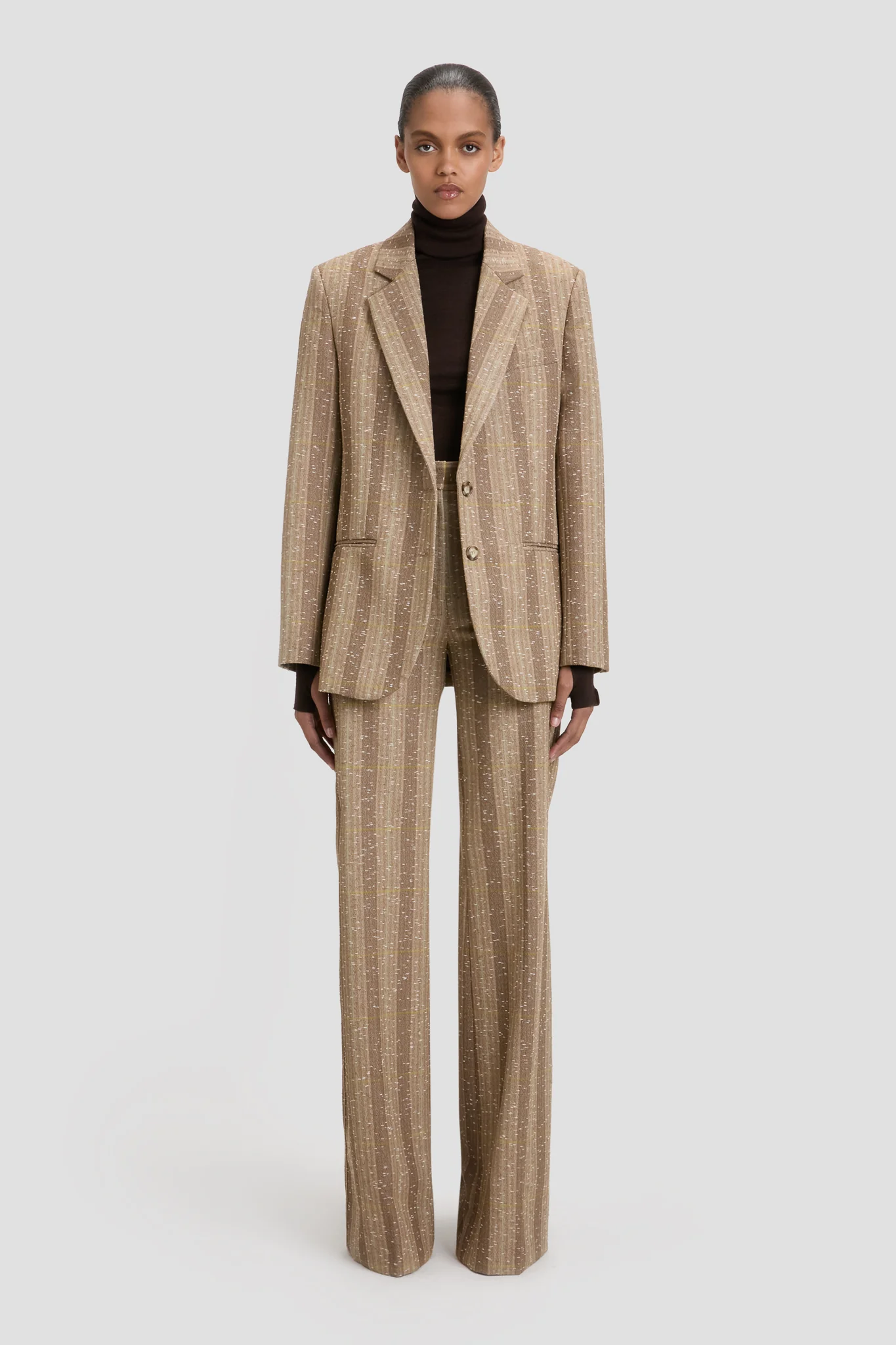 Tailored Jacket In Beige-Pistachio - XNAUWBI