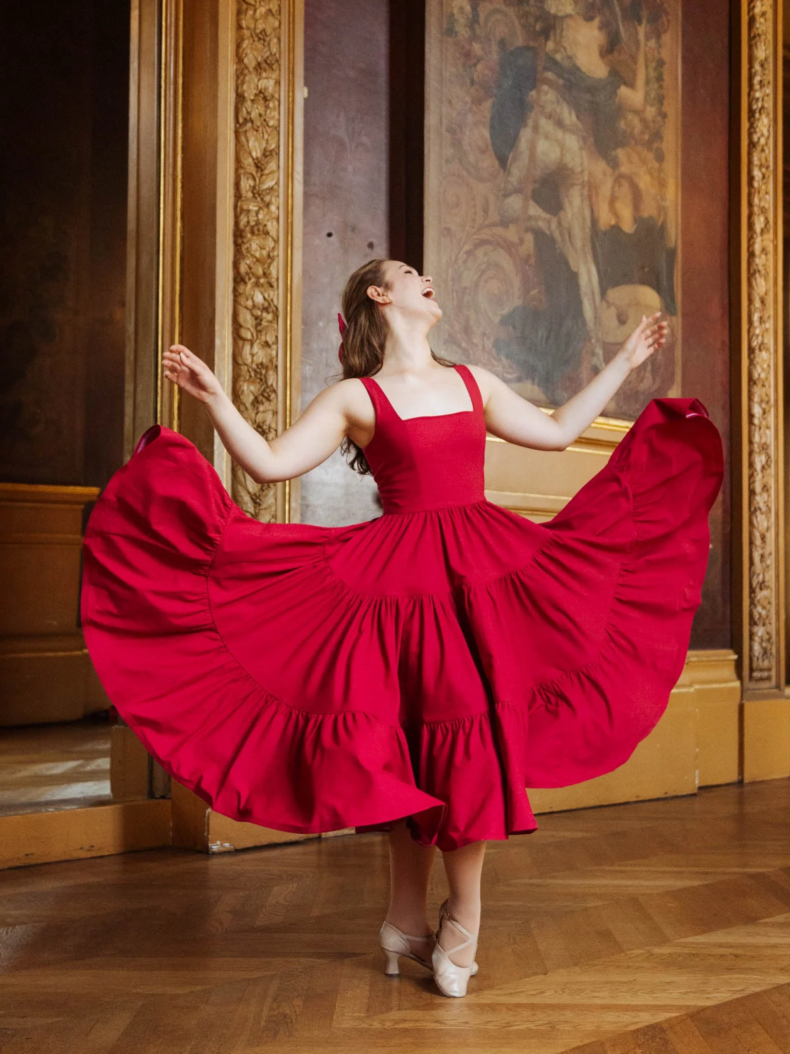 Madonna Midi Dress in Poppy - XNAUWBI