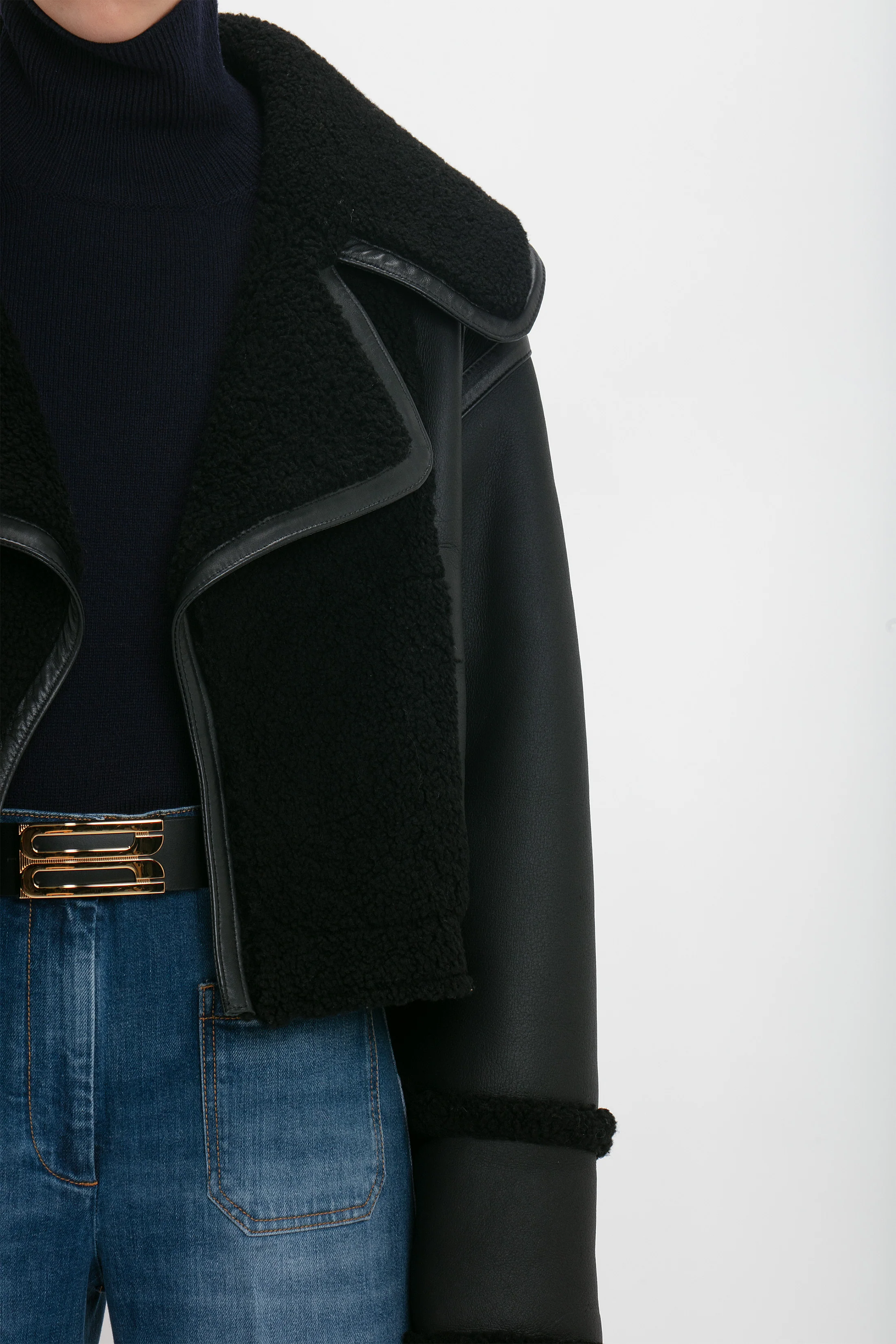 Shearling Jacket In Black - XNAUWBI