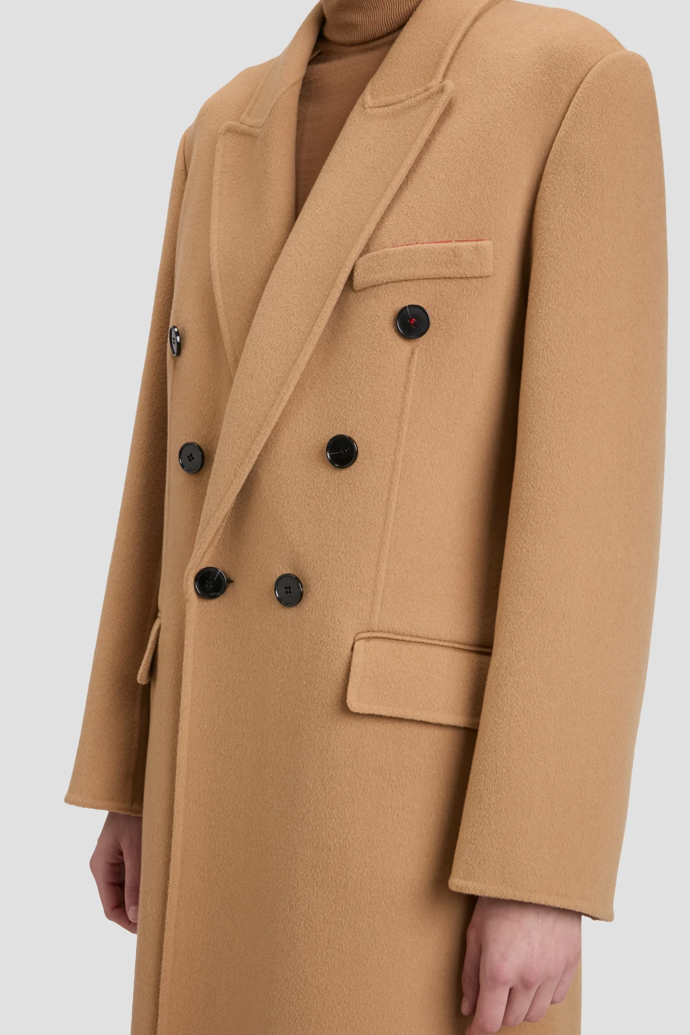 Double Faced Overcoat In Camel - XNAUWBI