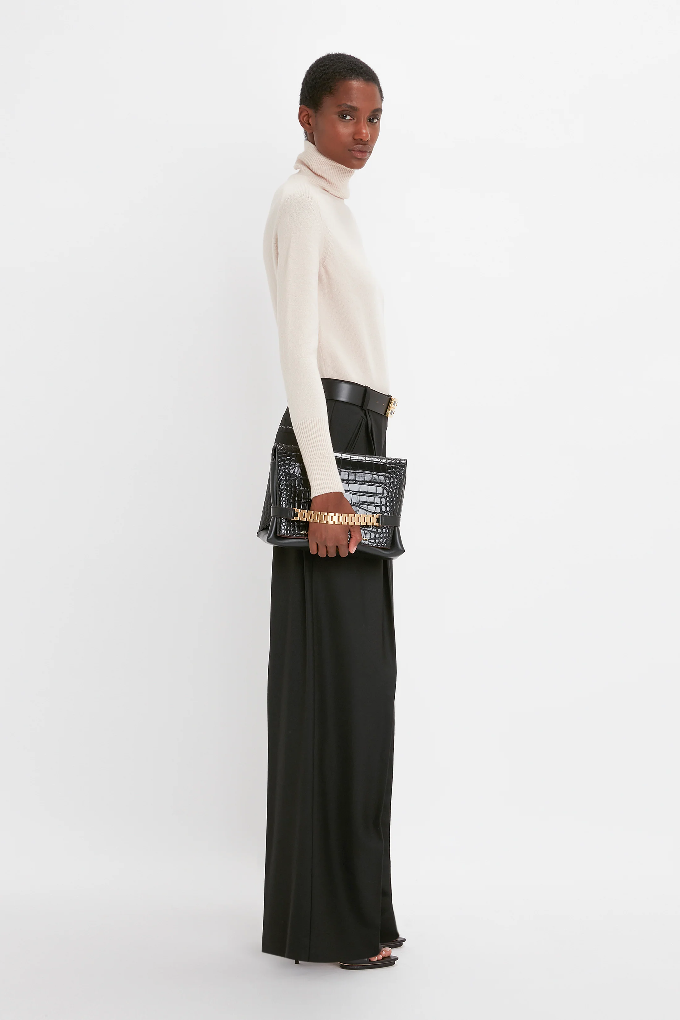 Polo Neck Jumper In Ivory - XNAUWBI