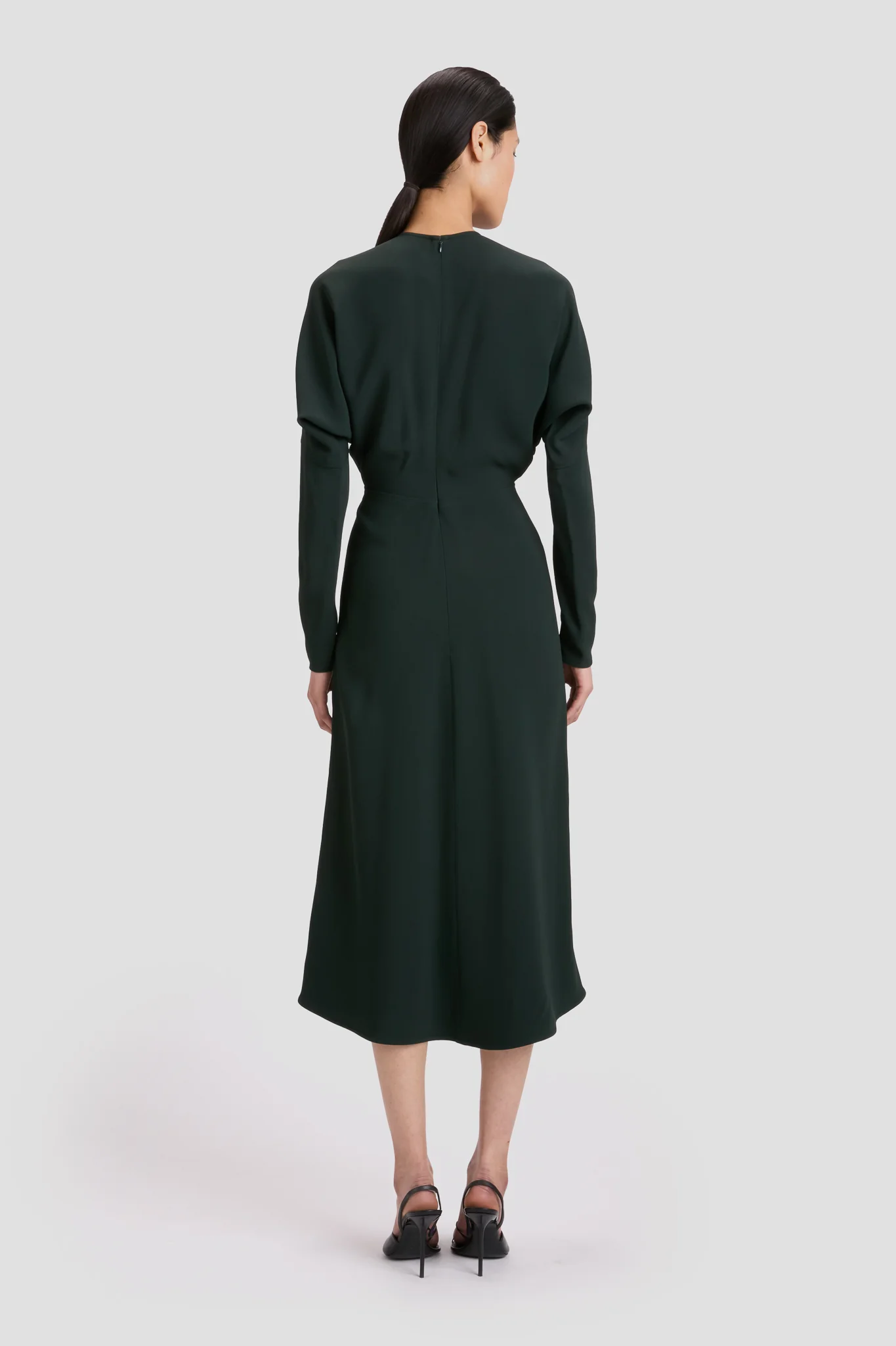 Dolman Midi Dress In Dark Pine - XNAUWBI