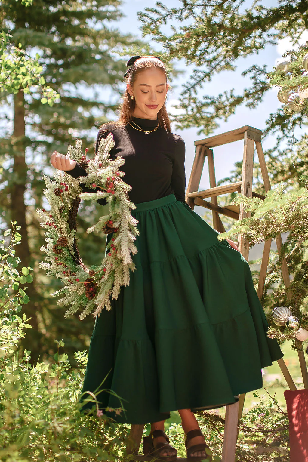 Madonna Skirt in Evergreen - XNAUWBI
