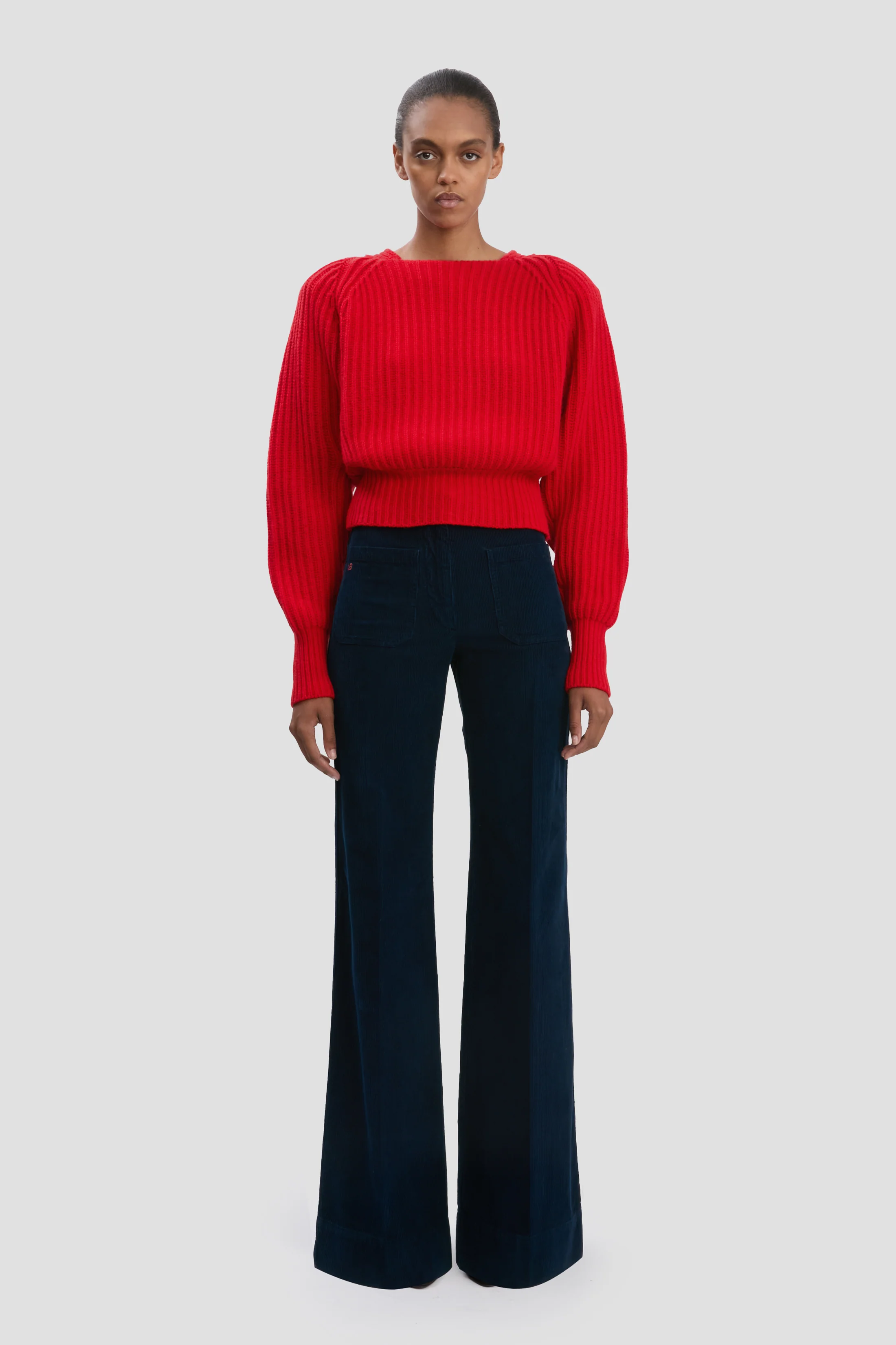 Rib Jumper In Cayenne - XNAUWBI