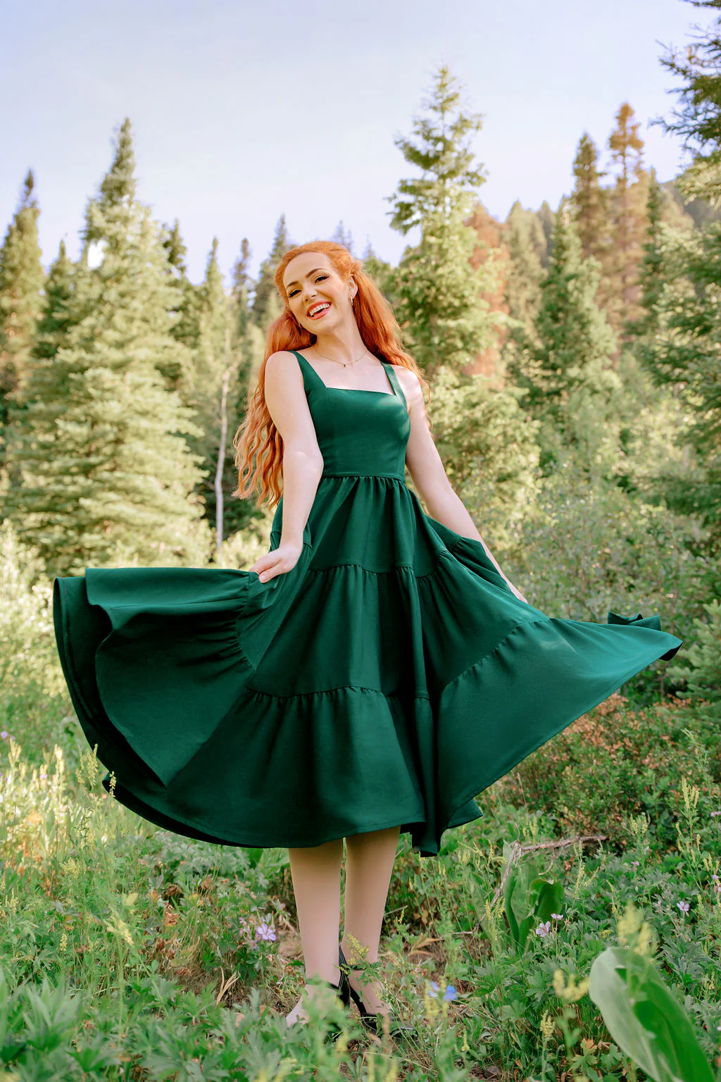 Madonna Dress in Evergreen - XNAUWBI