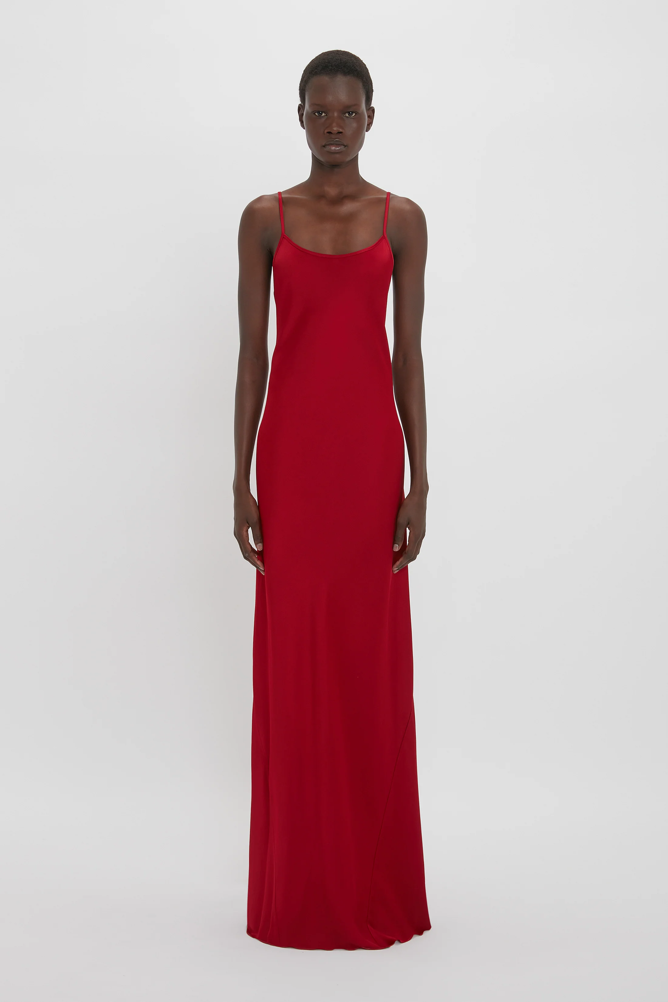 Low Back Cami Floor-Length Dress In Poppy Red - XNAUWBI