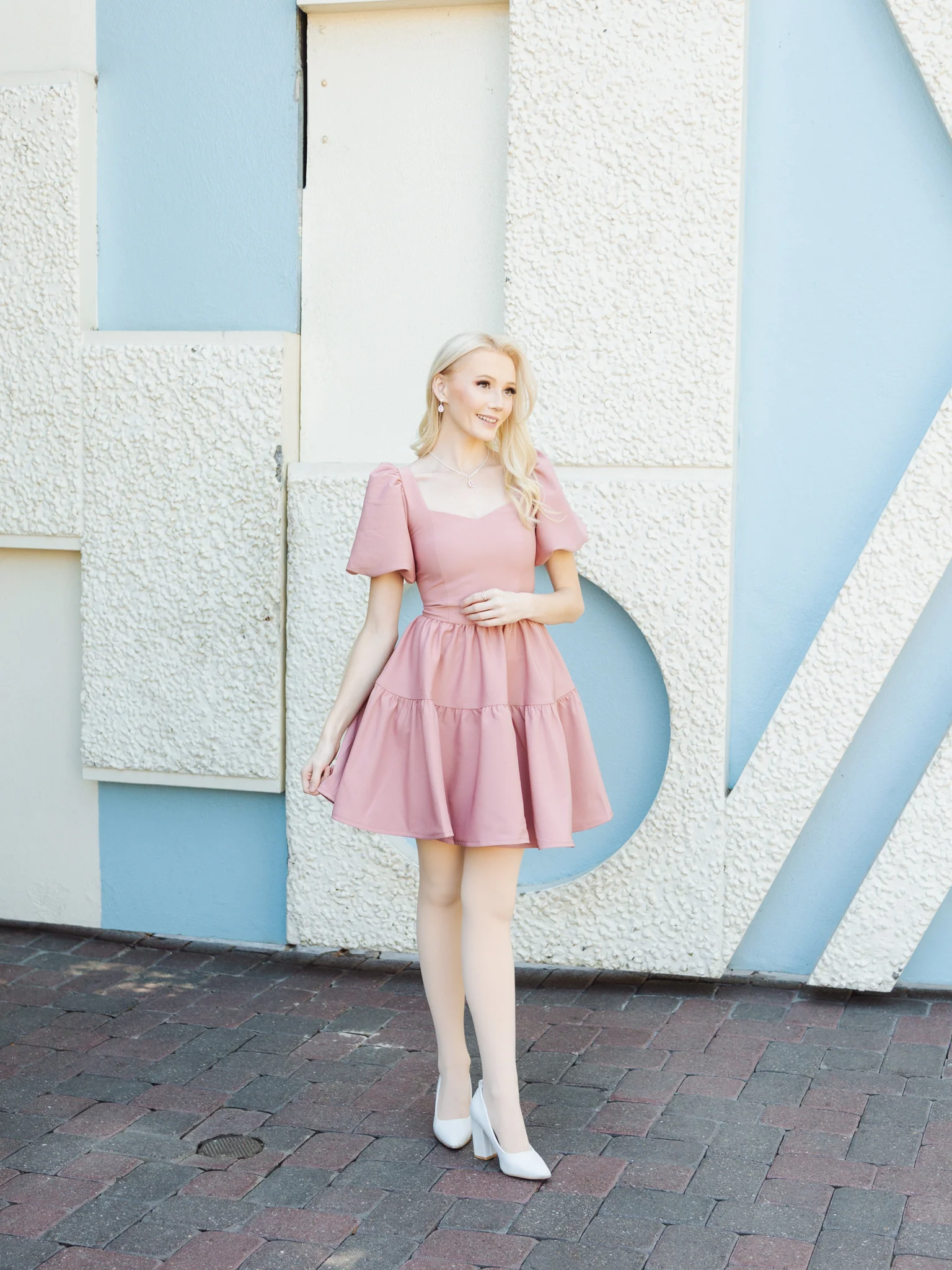 Princess Puff Dress in Rosie Pink - XNAUWBI