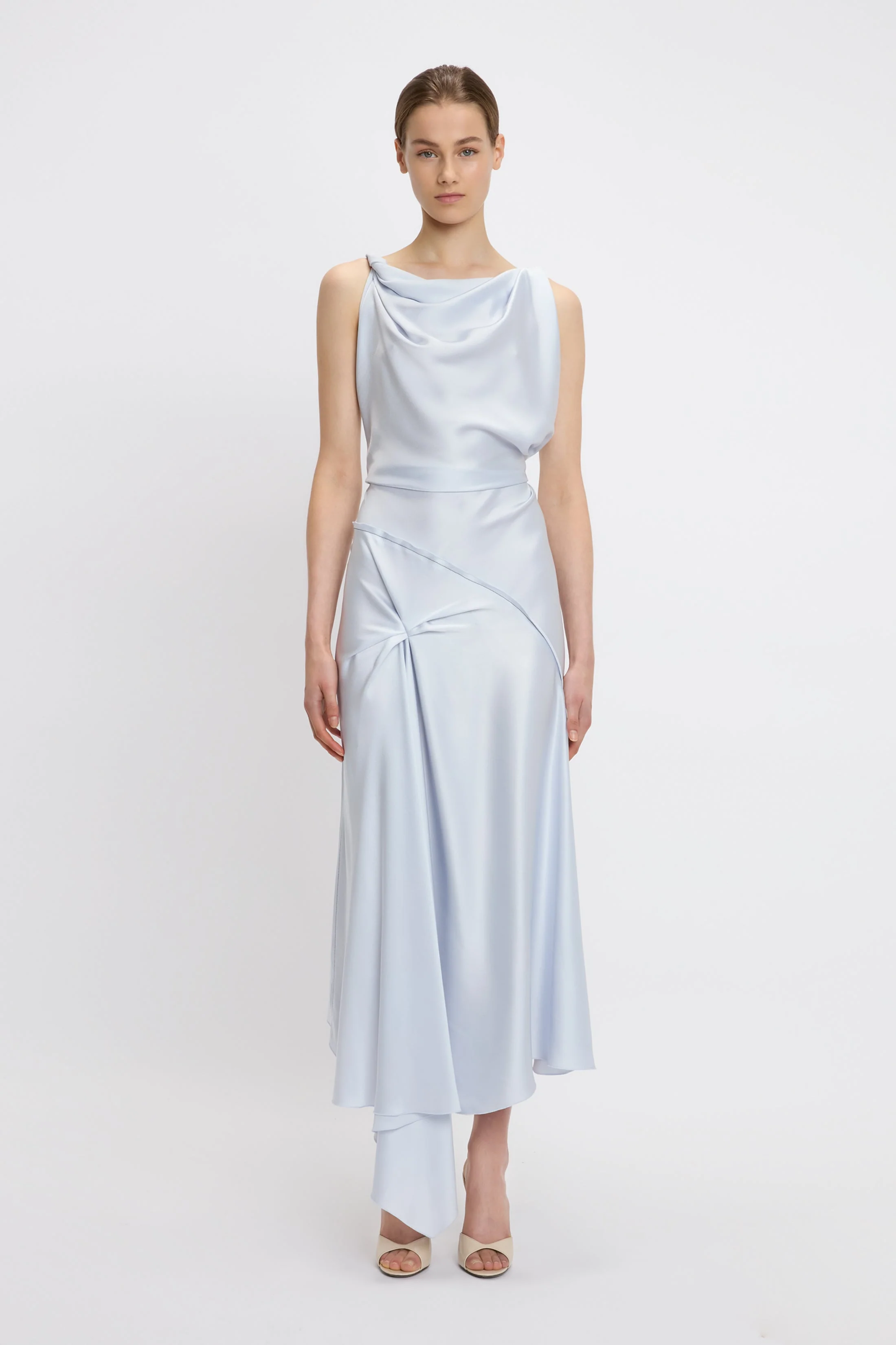 Posy Midi Dress In Ice - XNAUWBI