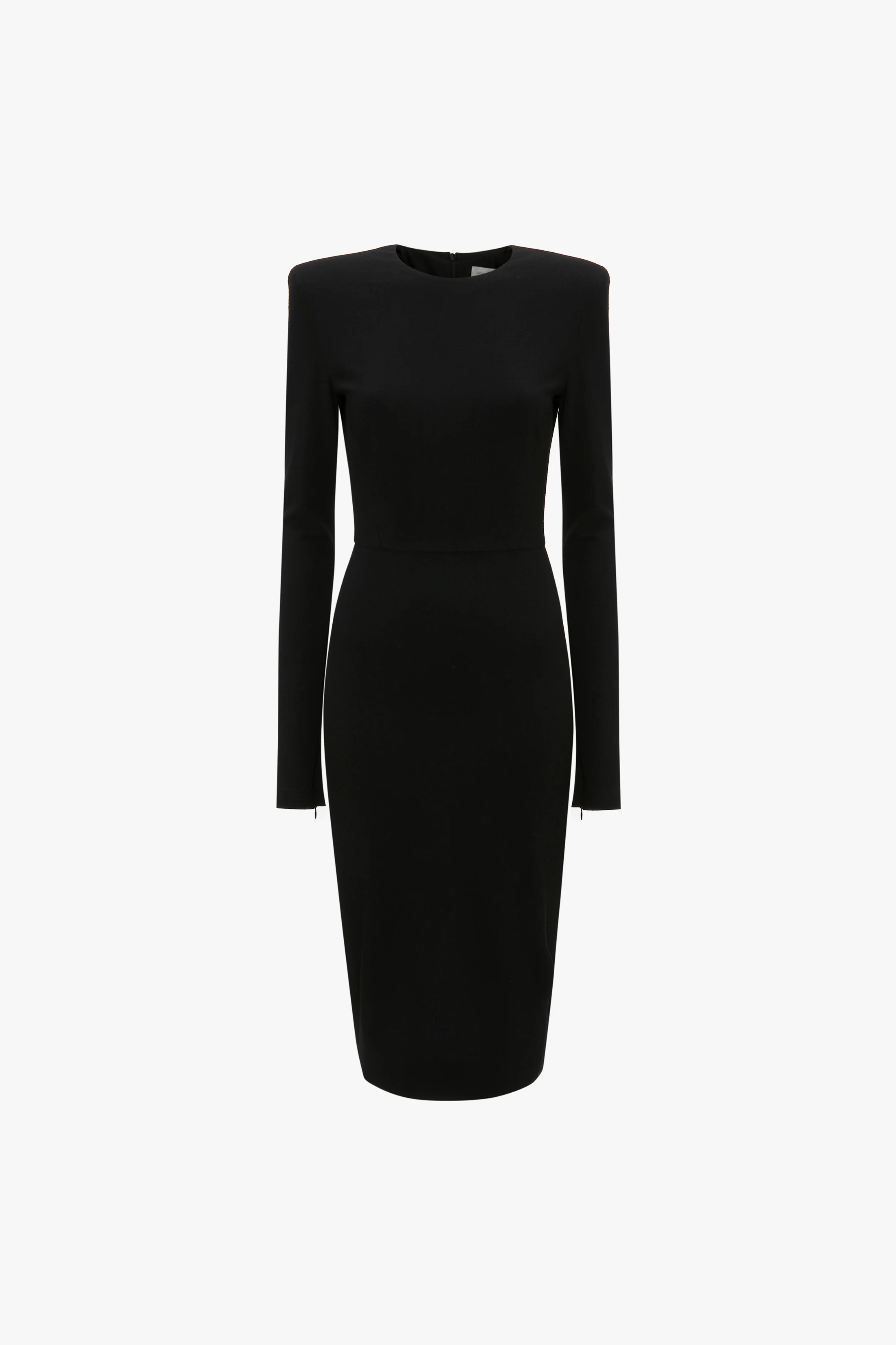 Long Sleeve T-Shirt Fitted Dress In Black - XNAUWBI