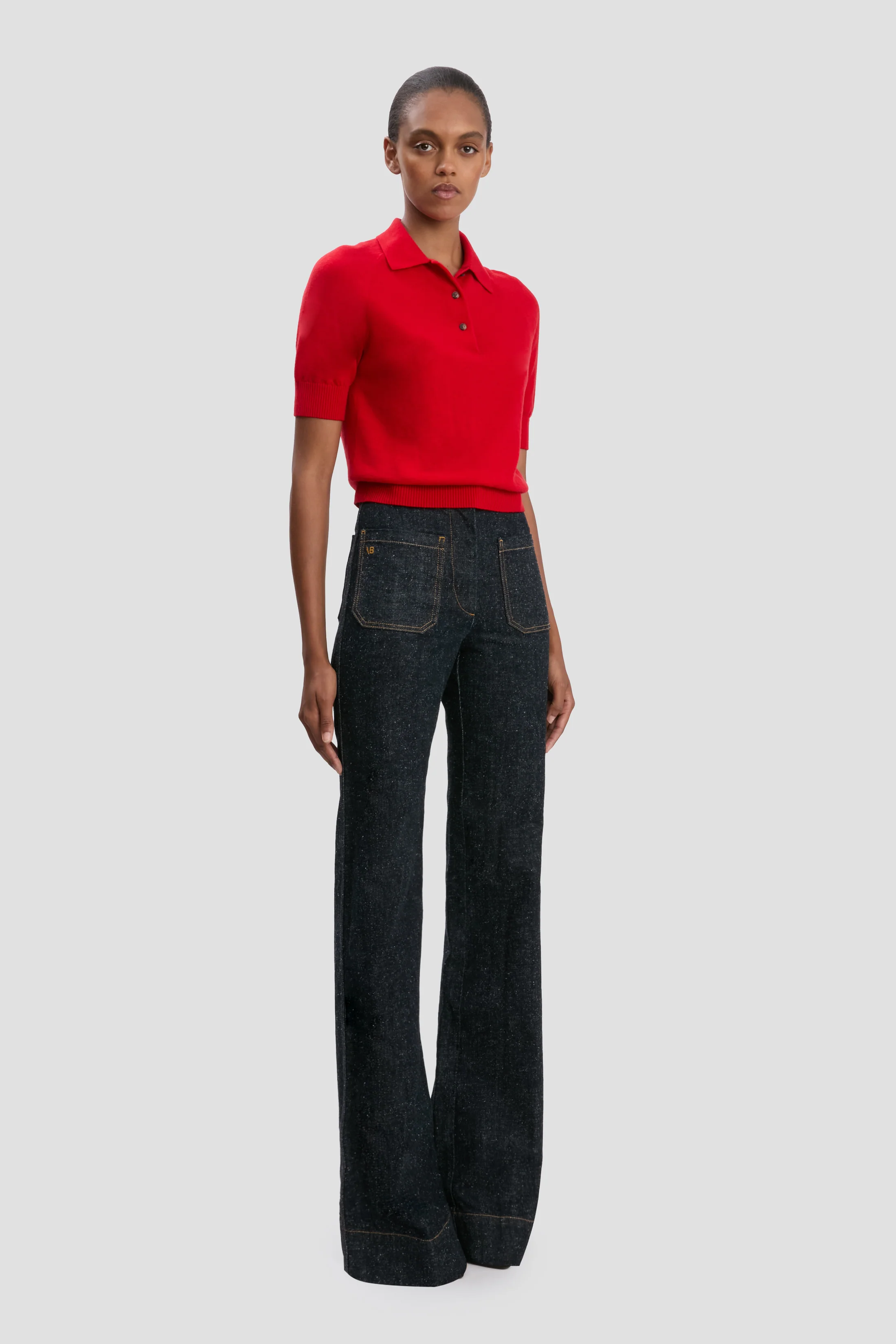 Polo Top In Cardinal Red - XNAUWBI