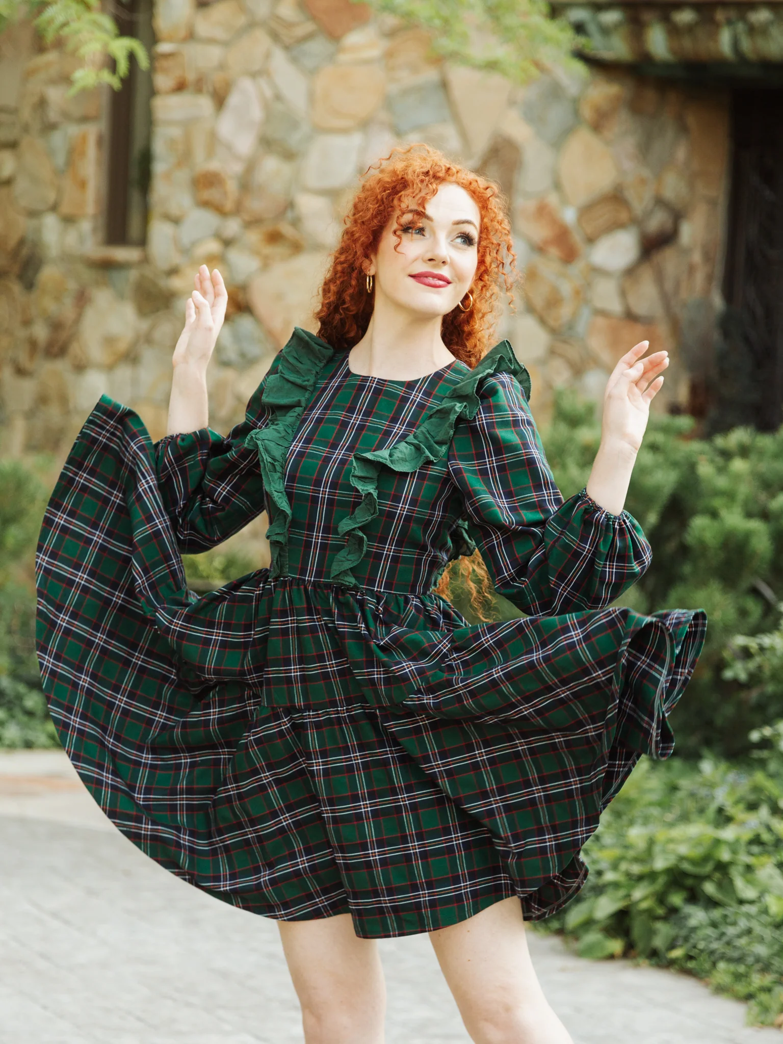 Beth Dress in Homeland Plaid - XNAUWBI