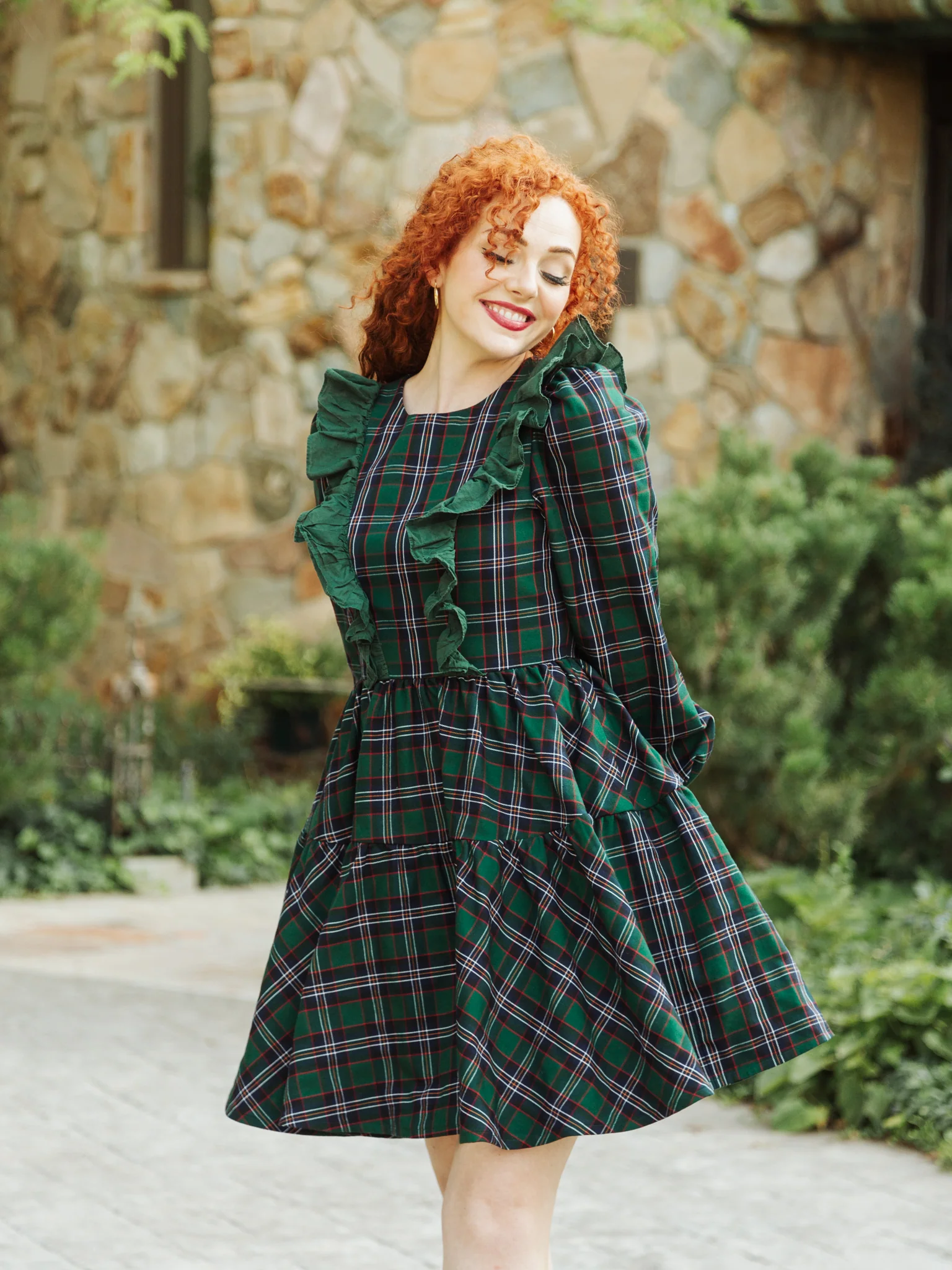 Beth Dress in Homeland Plaid - XNAUWBI