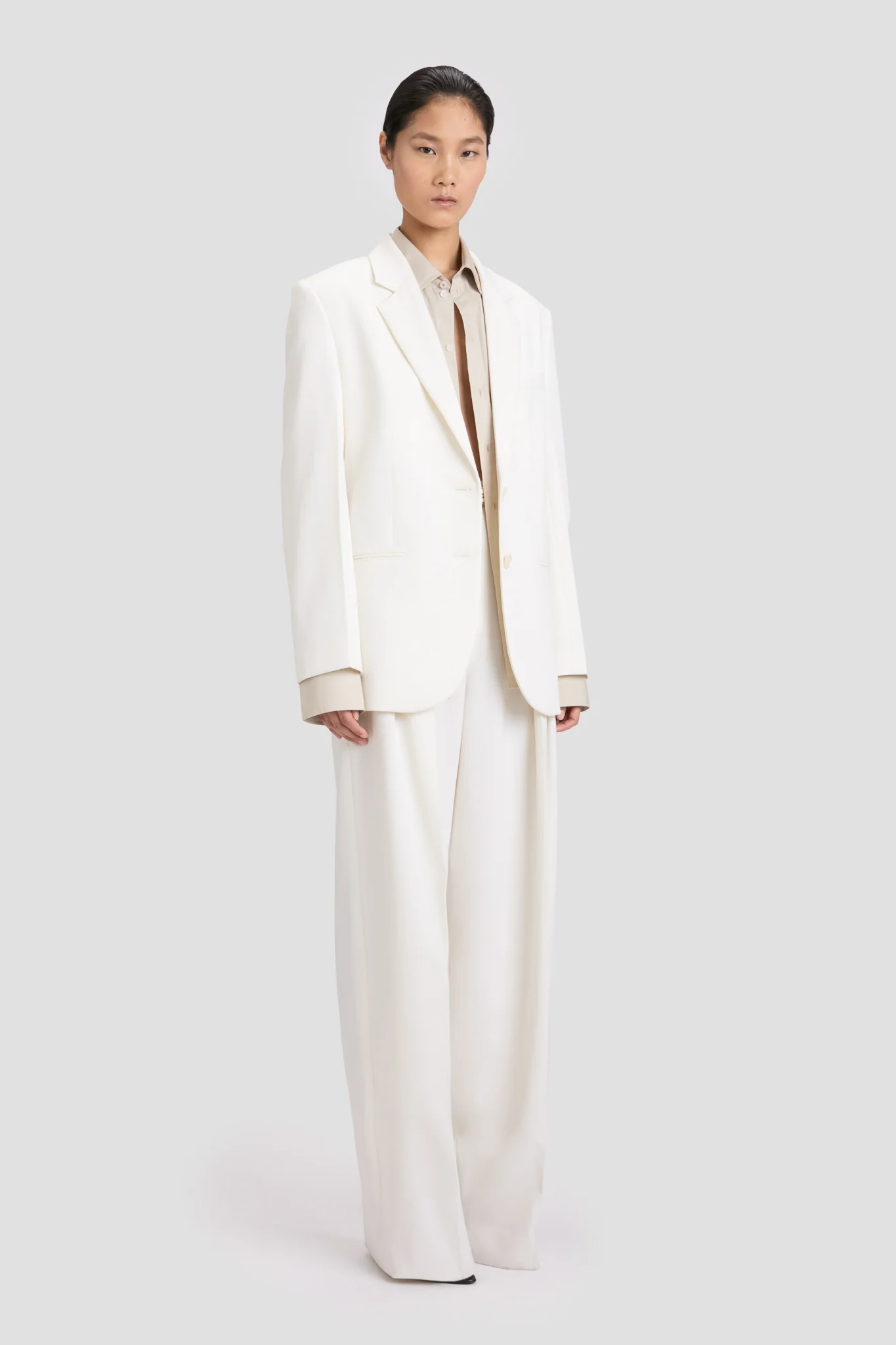 Classic Tailored Jacket In Ivory - XNAUWBI