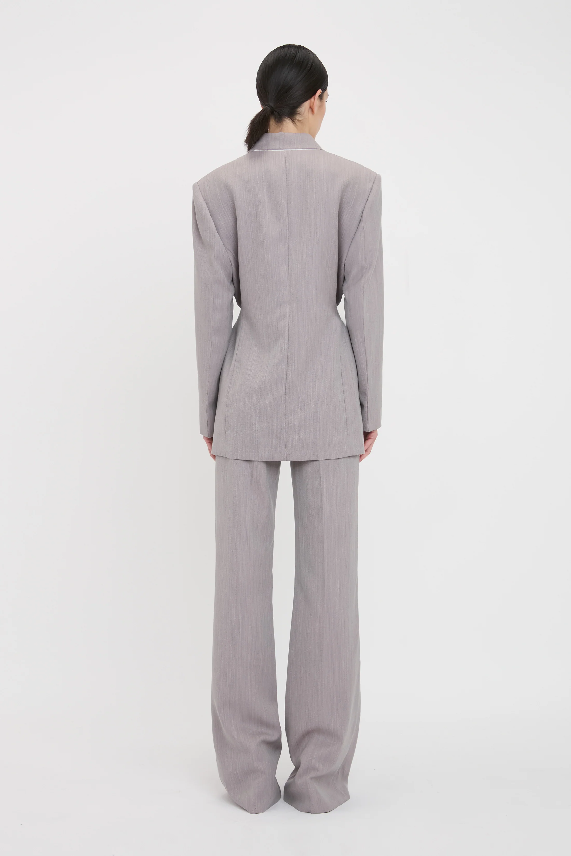 Tailored Belted Jacket In Quartz - XNAUWBI