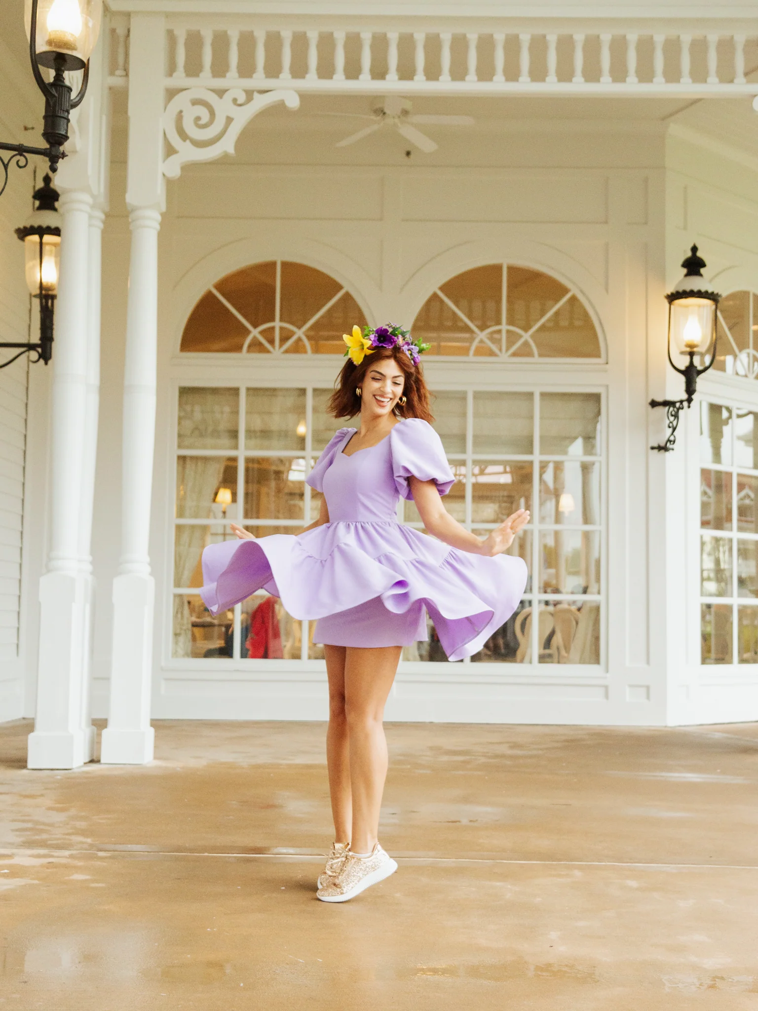 Princess Puff Dress in Palace Purple - XNAUWBI