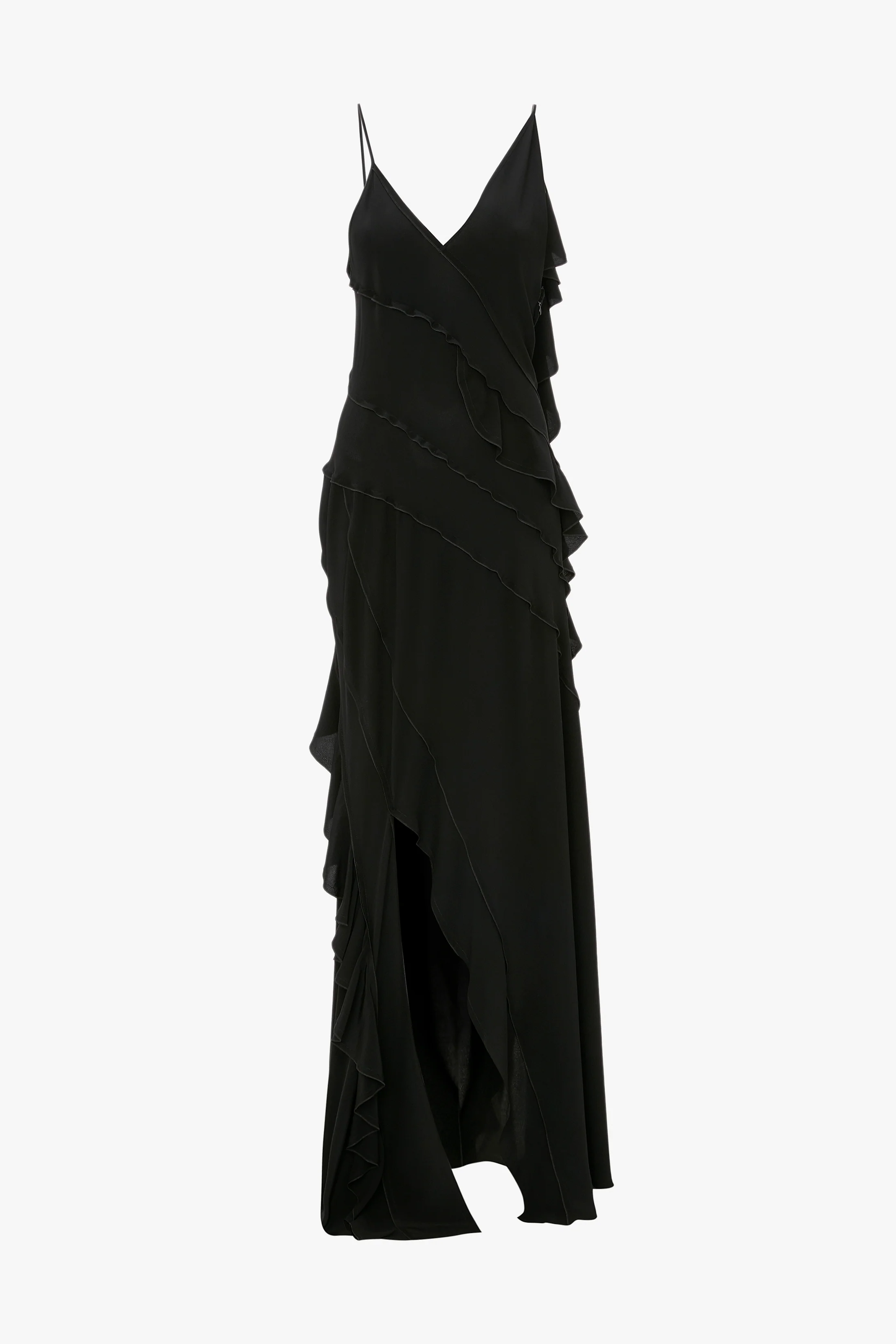 Frill Dress In Black - XNAUWBI