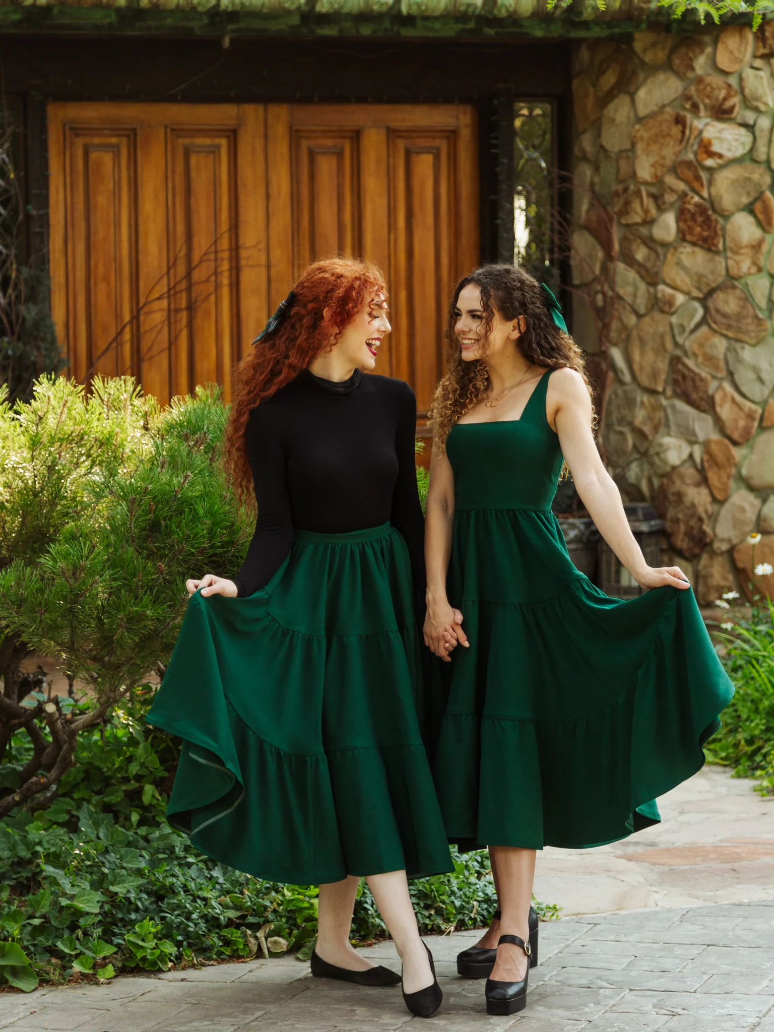 Madonna Dress in Evergreen - XNAUWBI