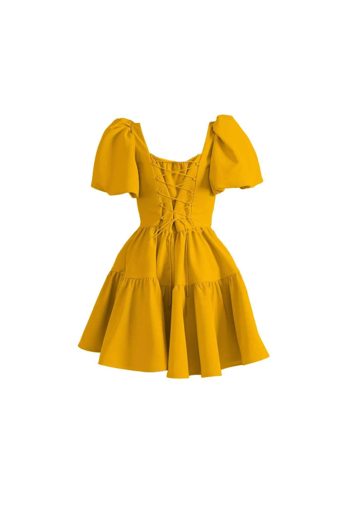 Princess Puff Dress in Golden Afternoon - XNAUWBI