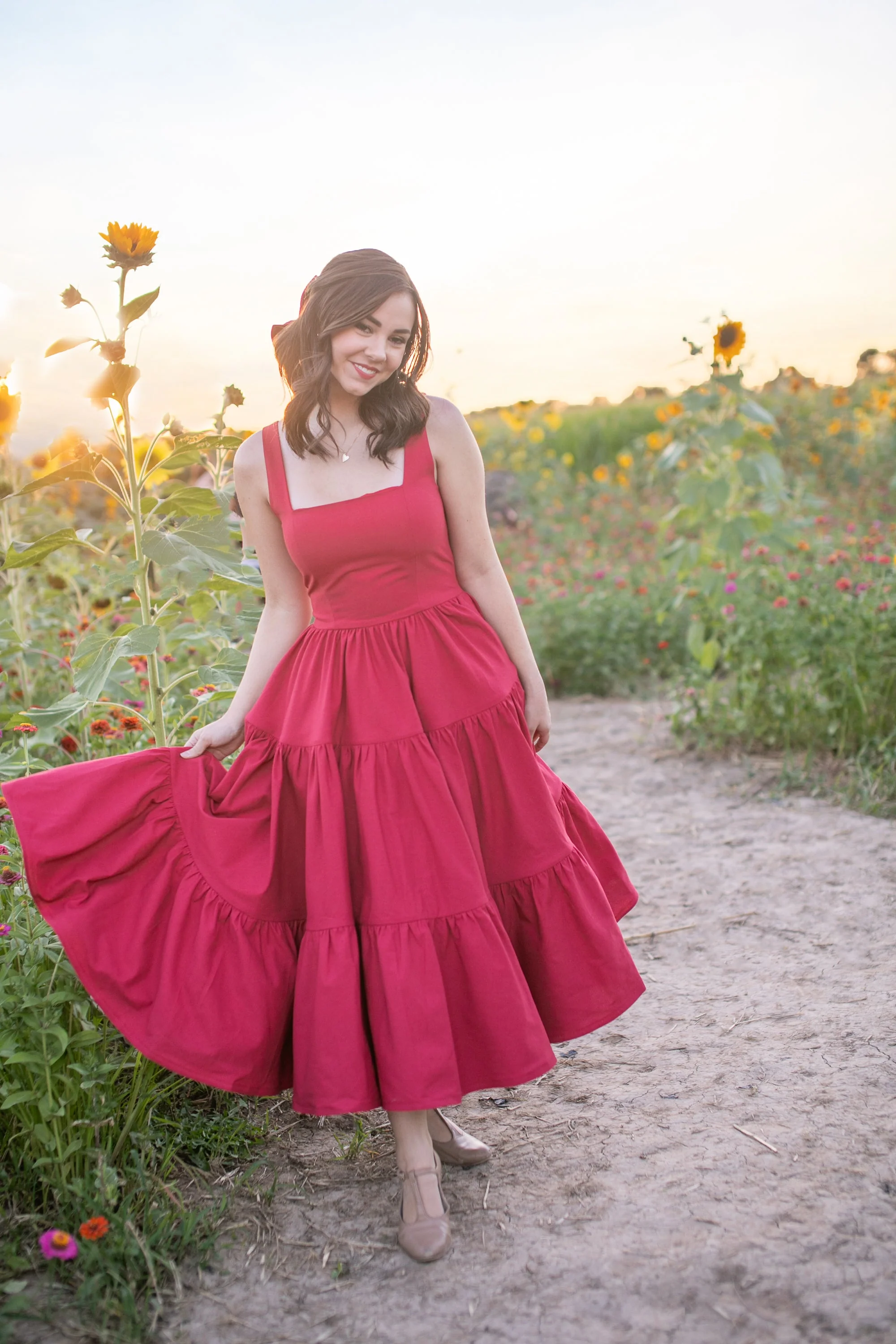 Madonna Midi Dress in Poppy - XNAUWBI