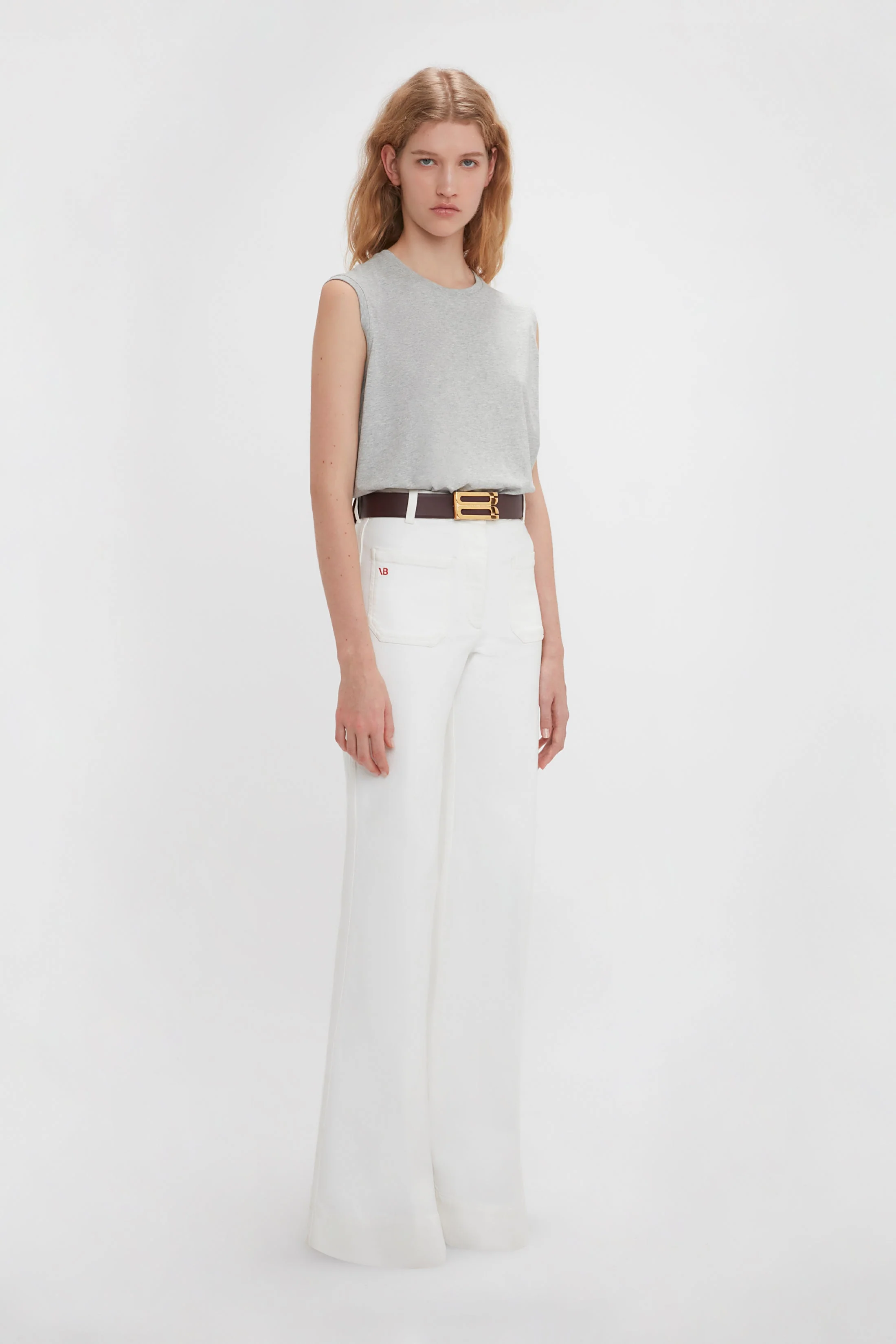 Sleeveless T-Shirt In Grey Marl - XNAUWBI