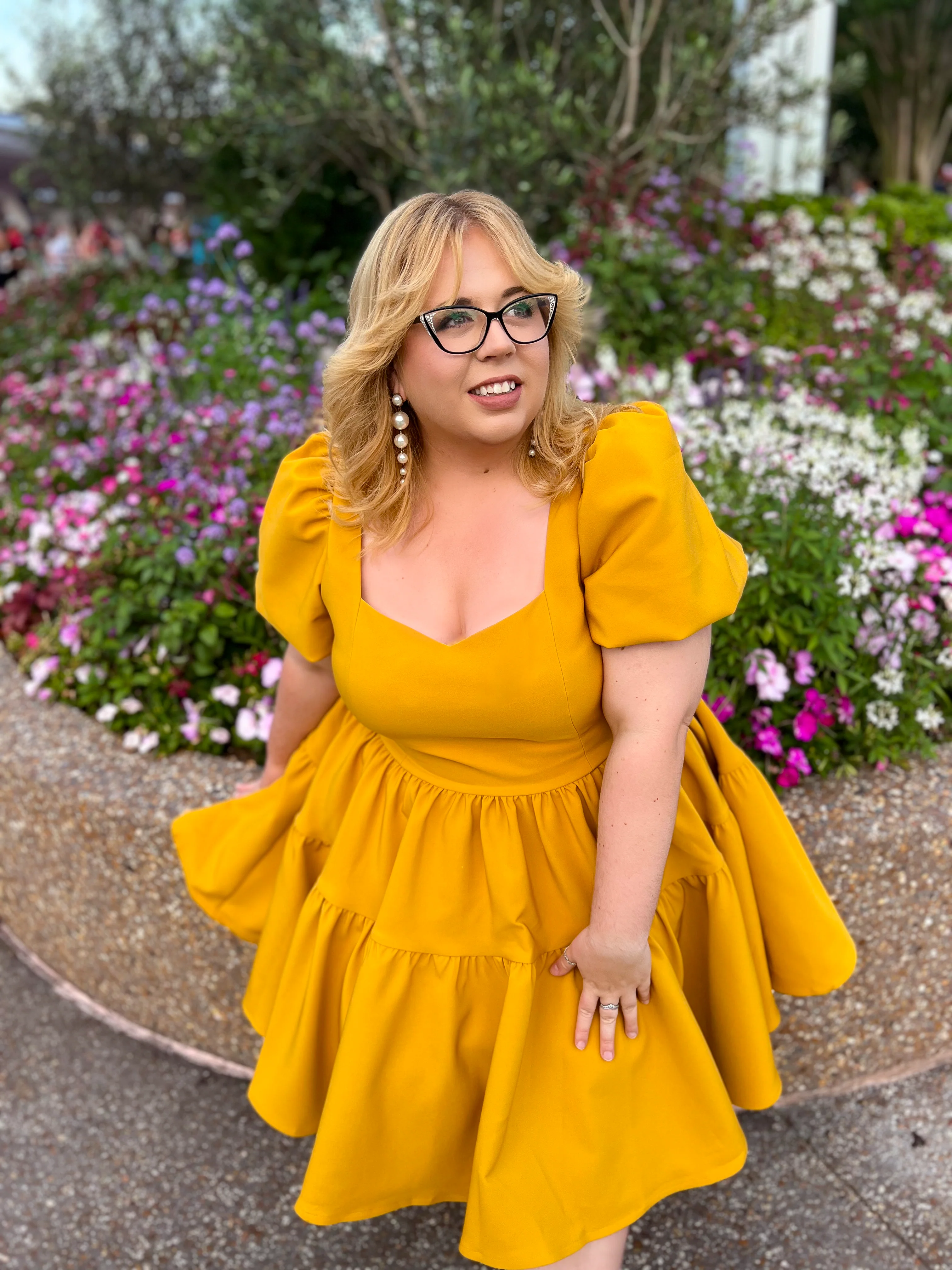 Princess Puff Dress in Golden Afternoon - XNAUWBI