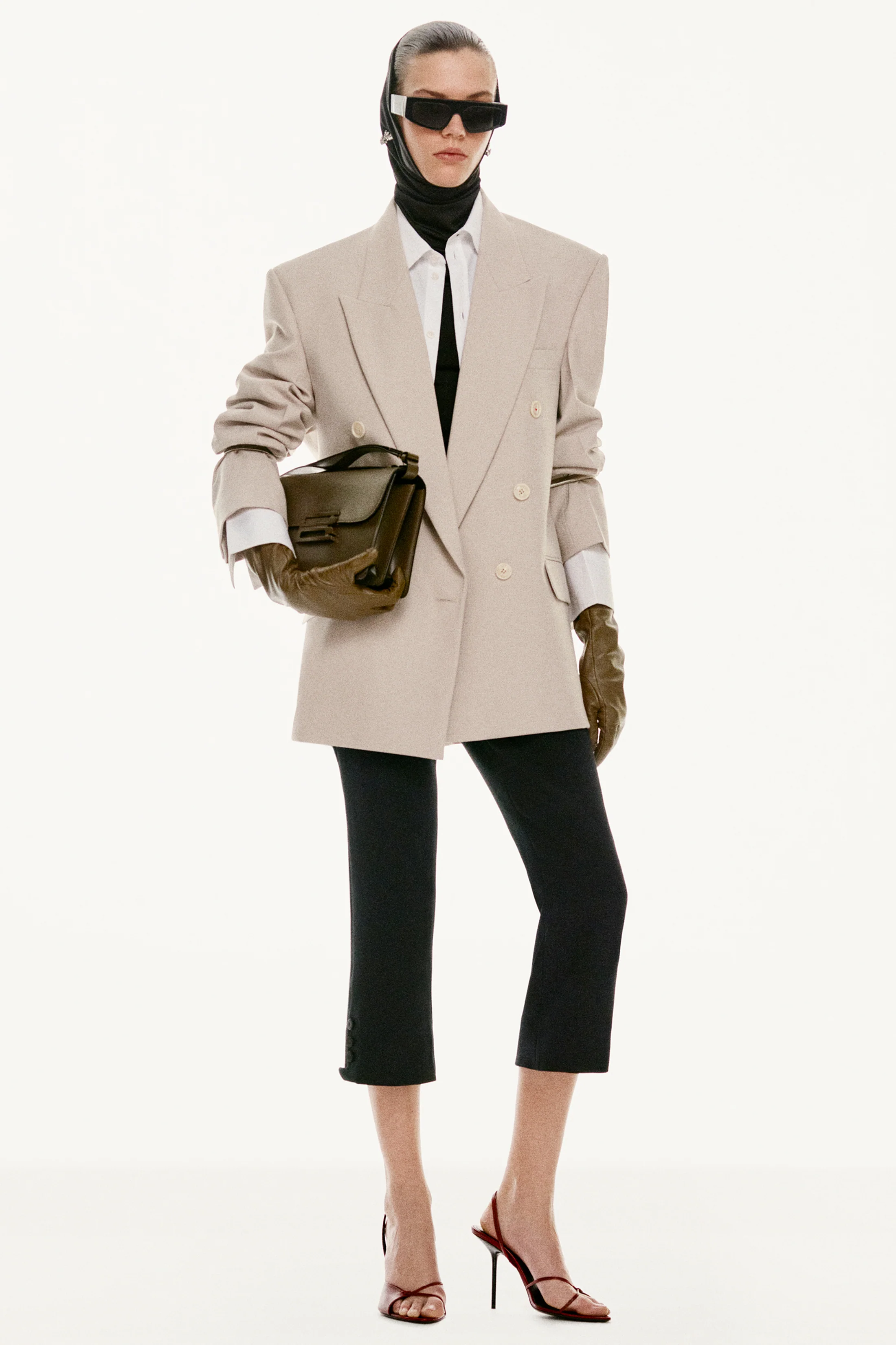Relaxed Double Breasted Jacket In Pumice - XNAUWBI