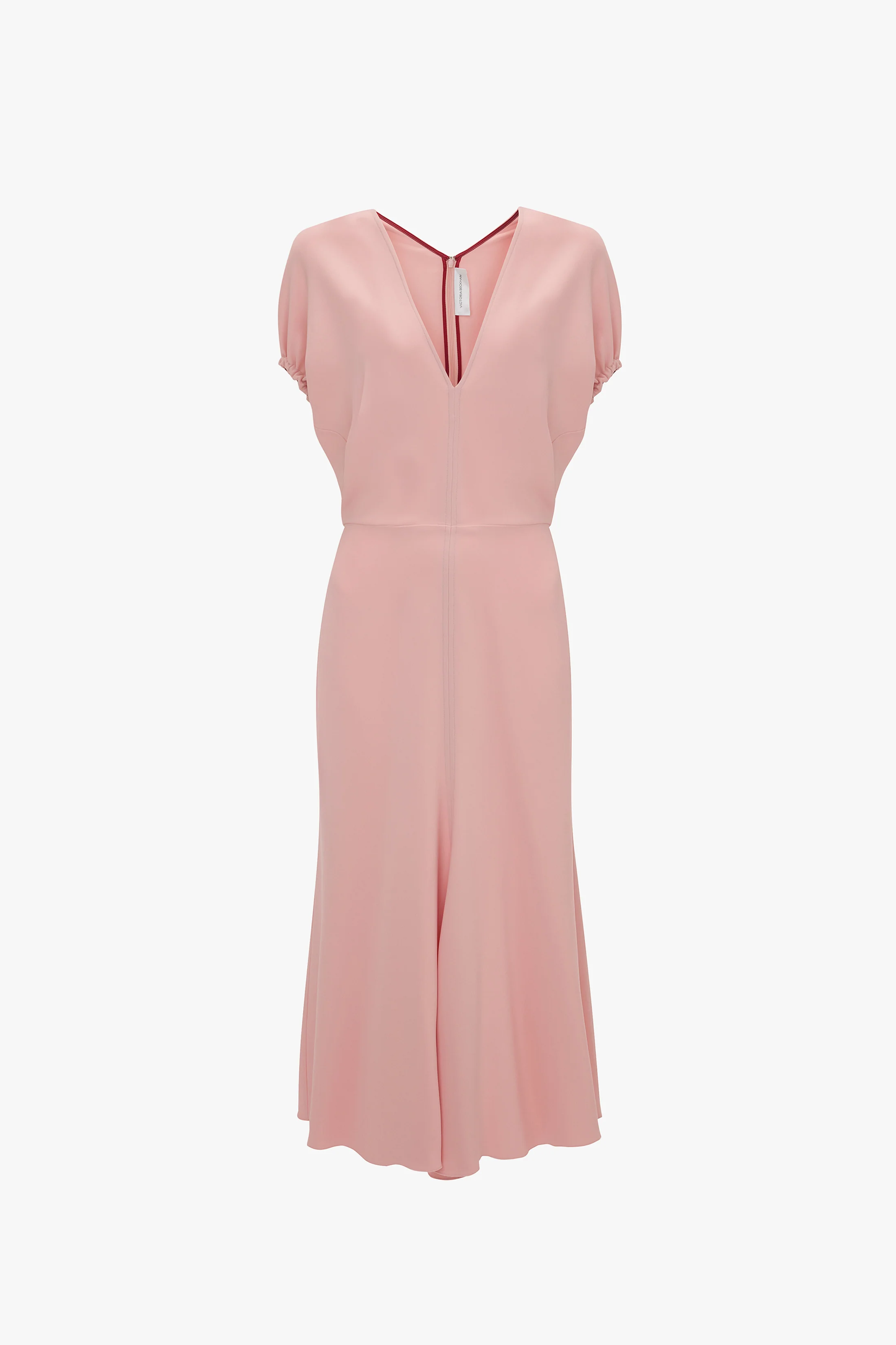 Edith Midi Dress In Antique Pink - XNAUWBI