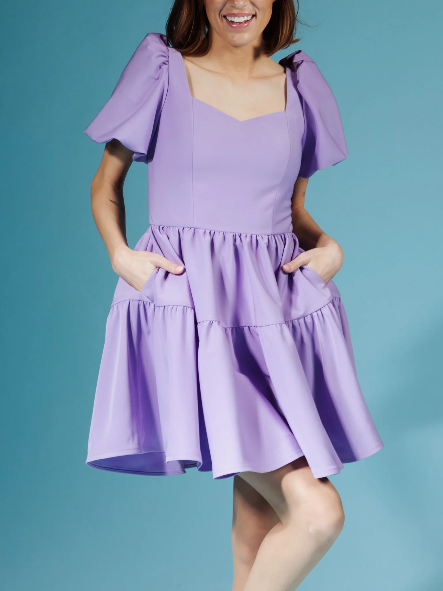 Princess Puff Dress in Palace Purple - XNAUWBI