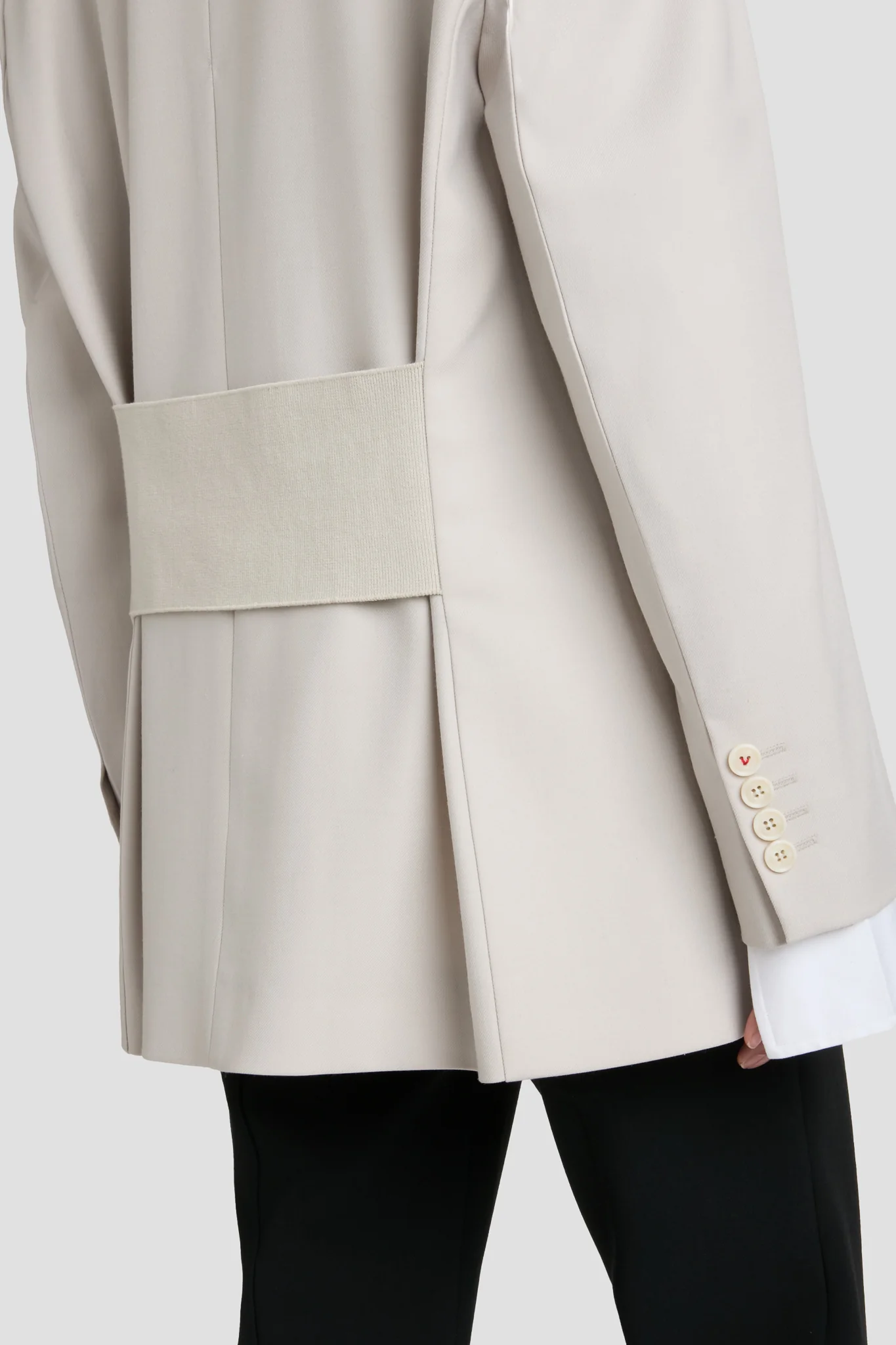 Relaxed Double Breasted Jacket In Pumice - XNAUWBI