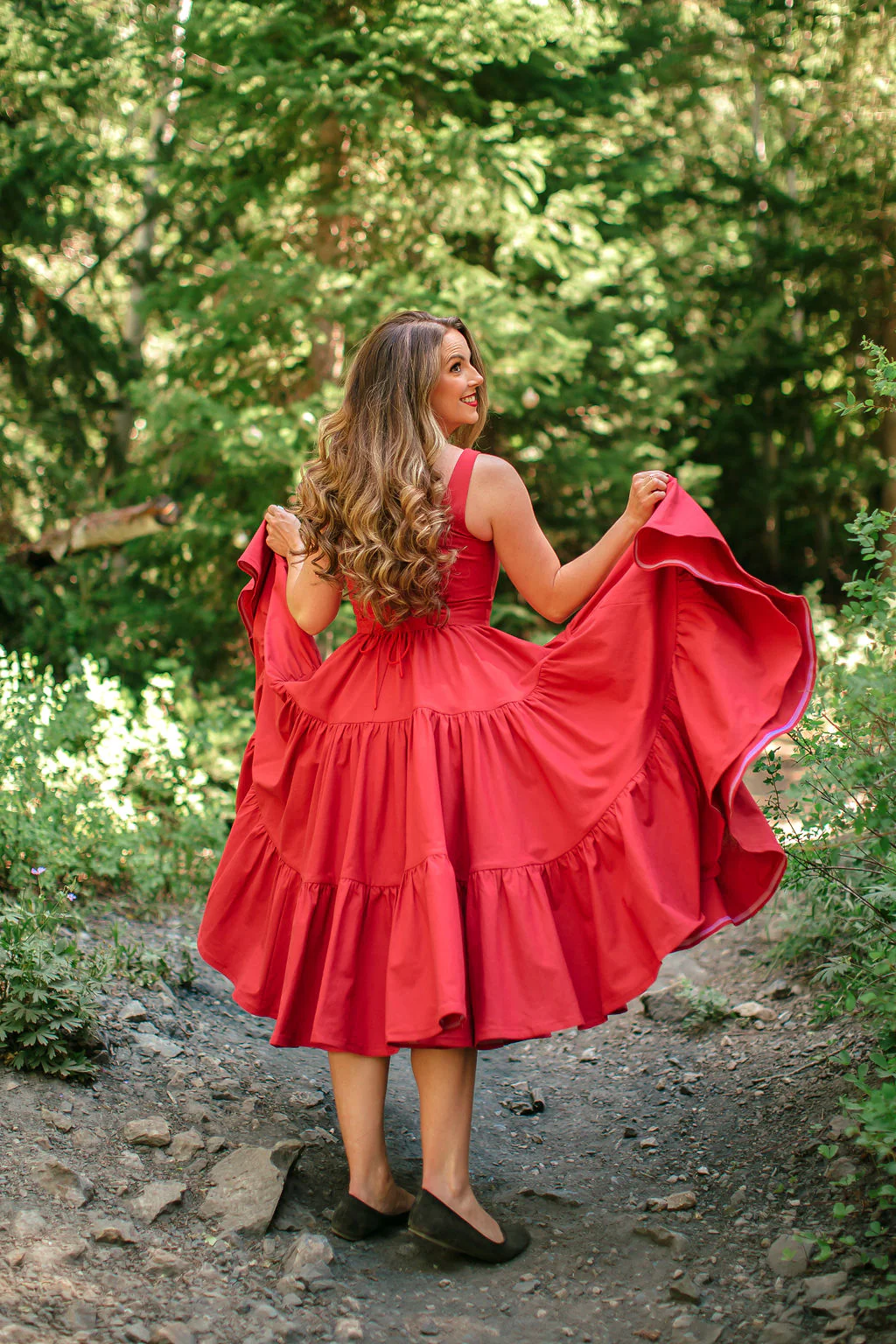 Madonna Midi Dress in Poppy - XNAUWBI