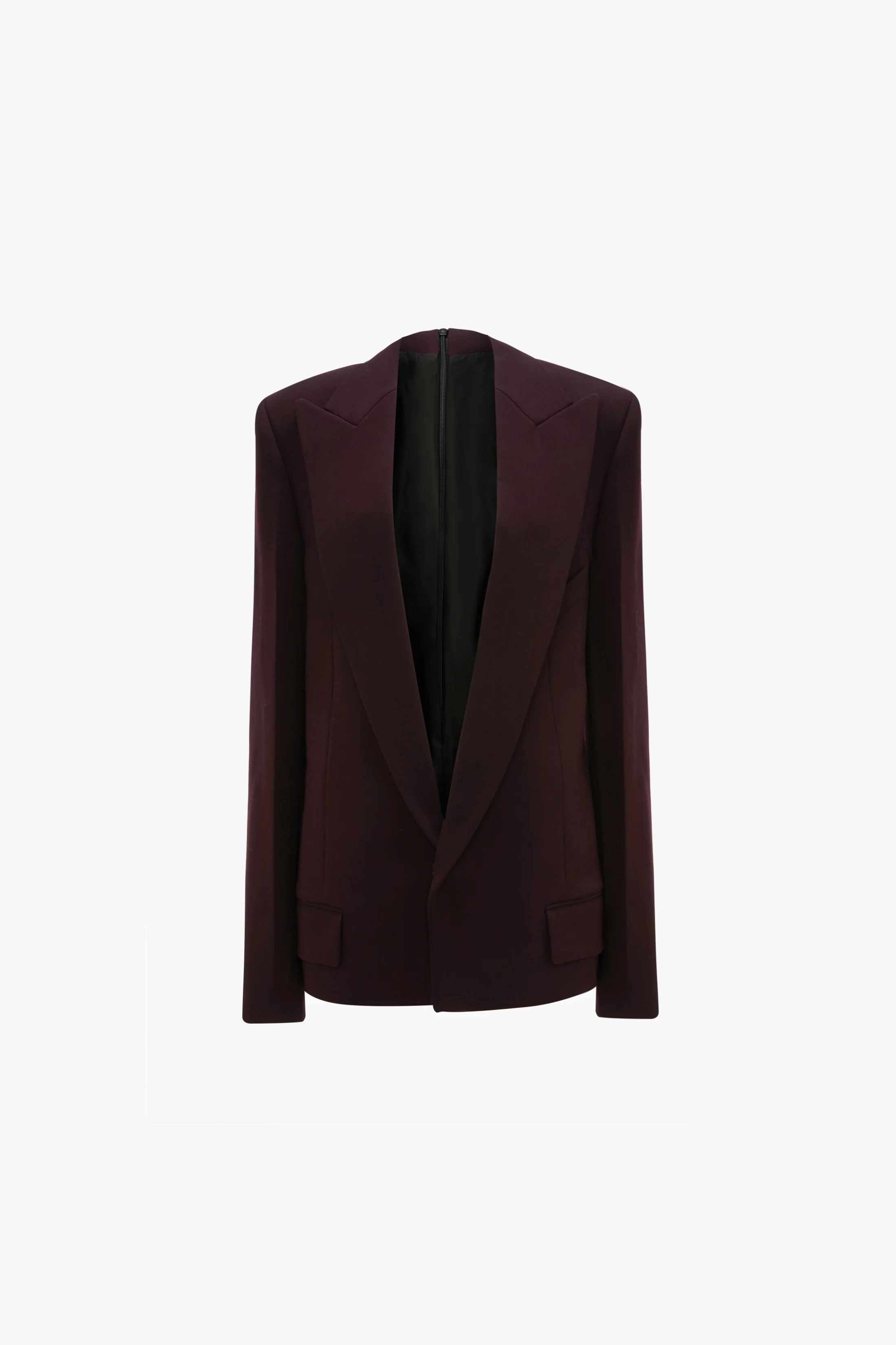 Lapel Jacket In Deep Mahogany - XNAUWBI