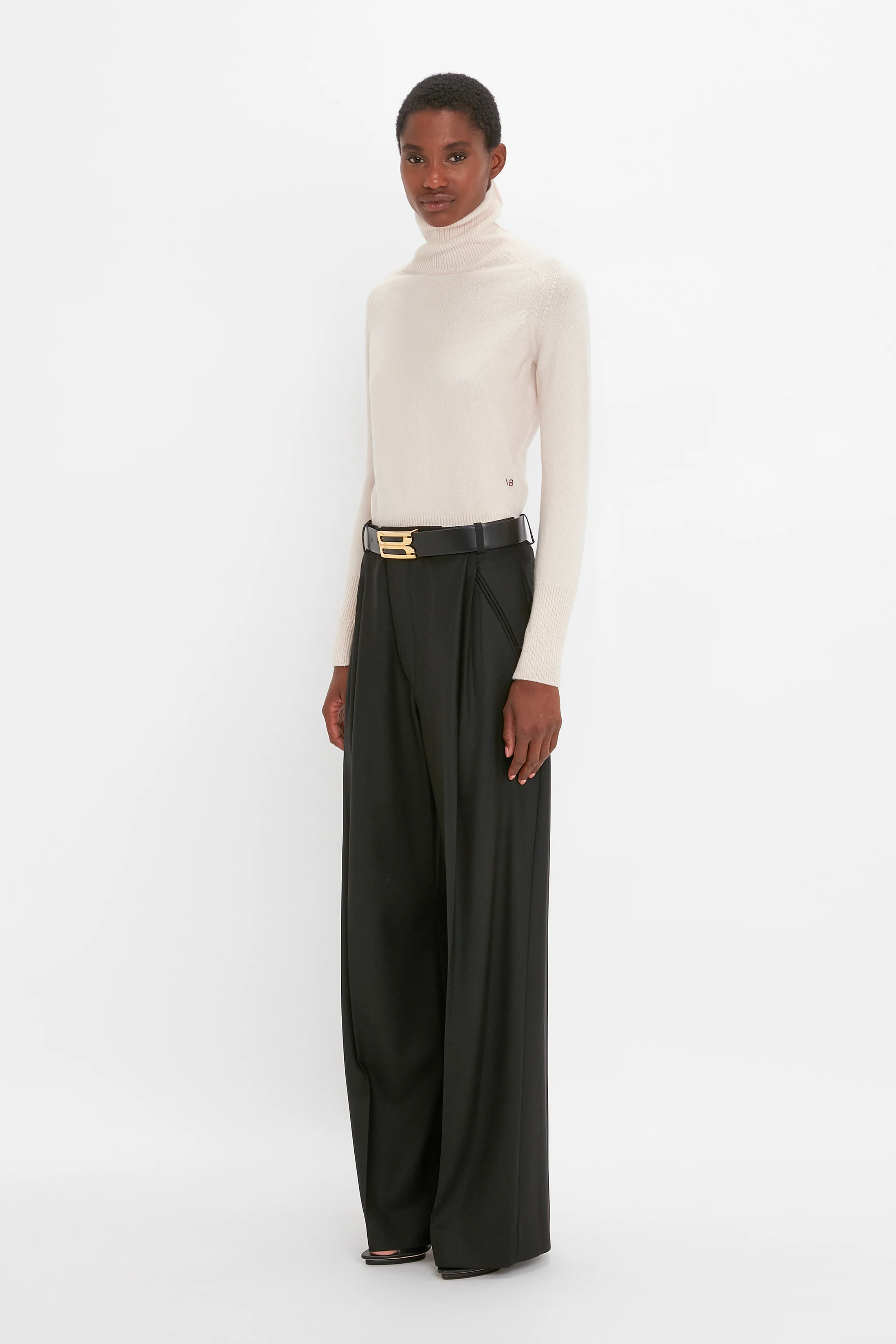Polo Neck Jumper In Ivory - XNAUWBI