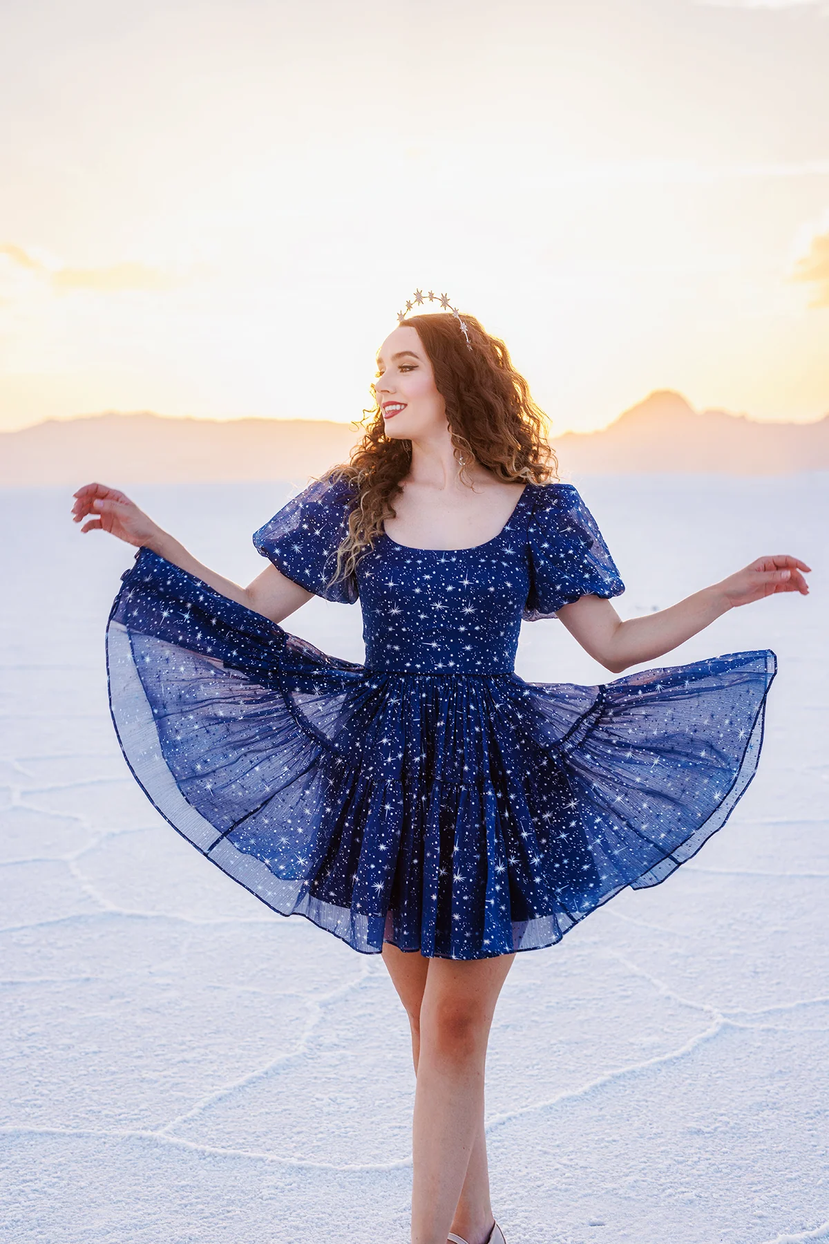 Princess Puff Dress in Starlight - XNAUWBI