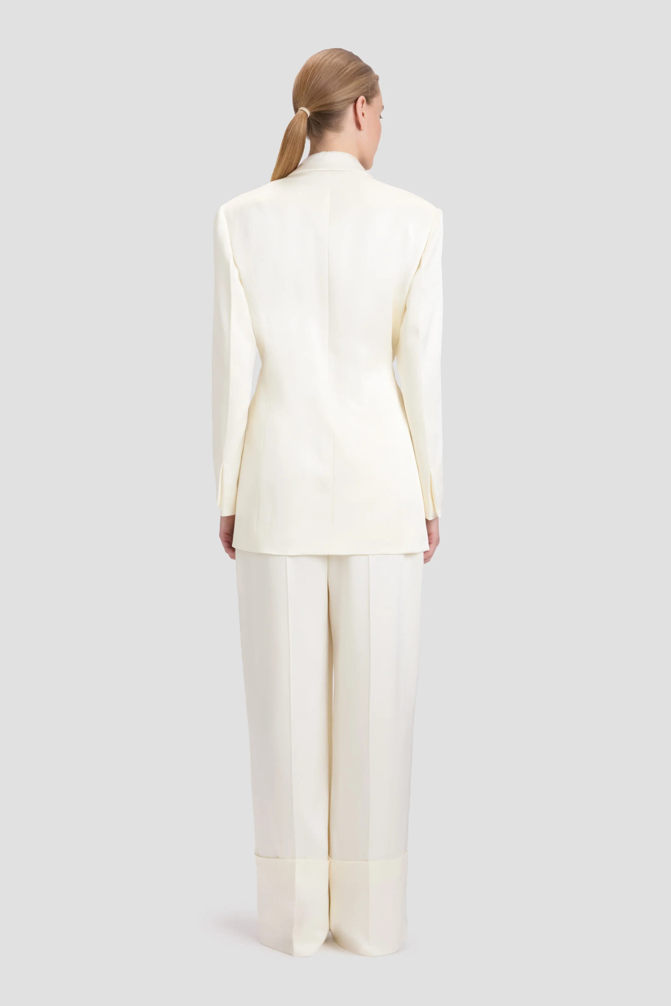 Belted Jacket In Ivory - XNAUWBI