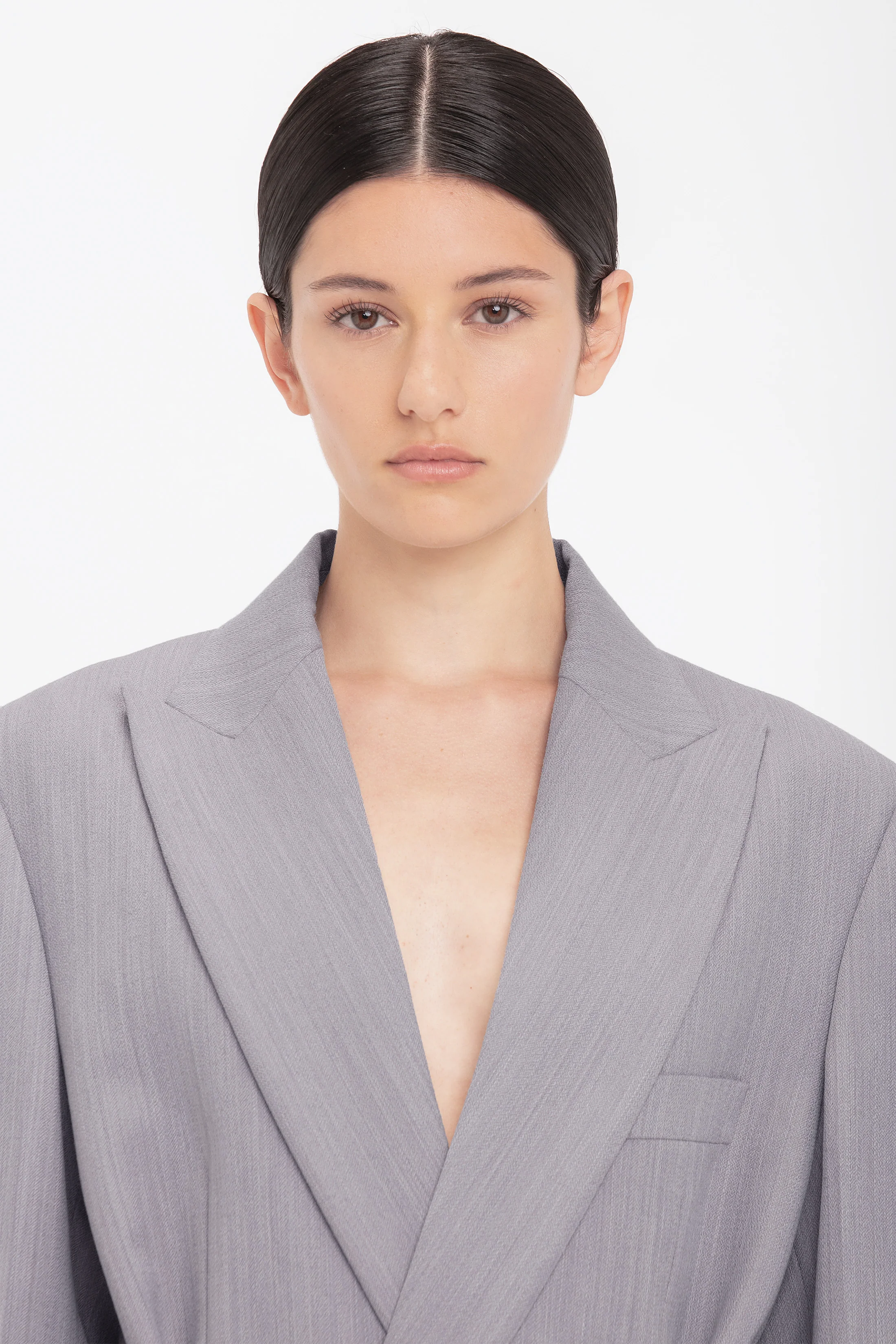Tailored Belted Jacket In Quartz - XNAUWBI