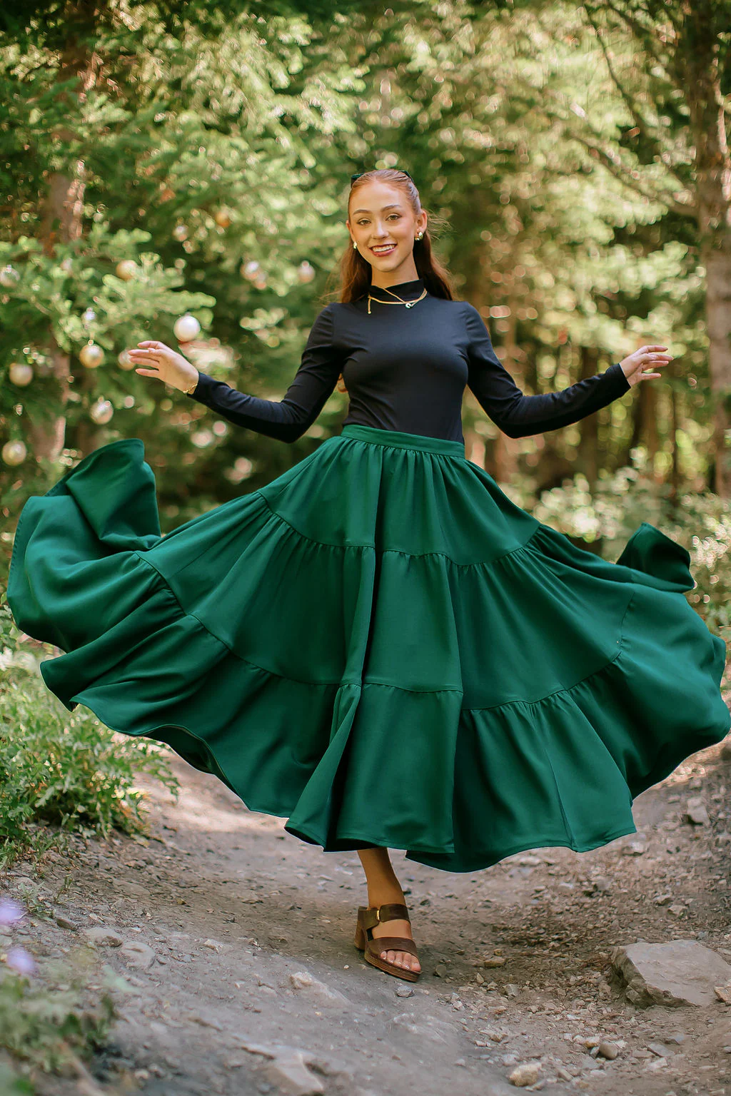Madonna Skirt in Evergreen - XNAUWBI