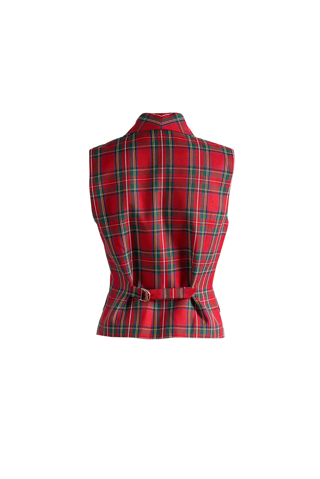 Vest in Red Plaid - XNAUWBI