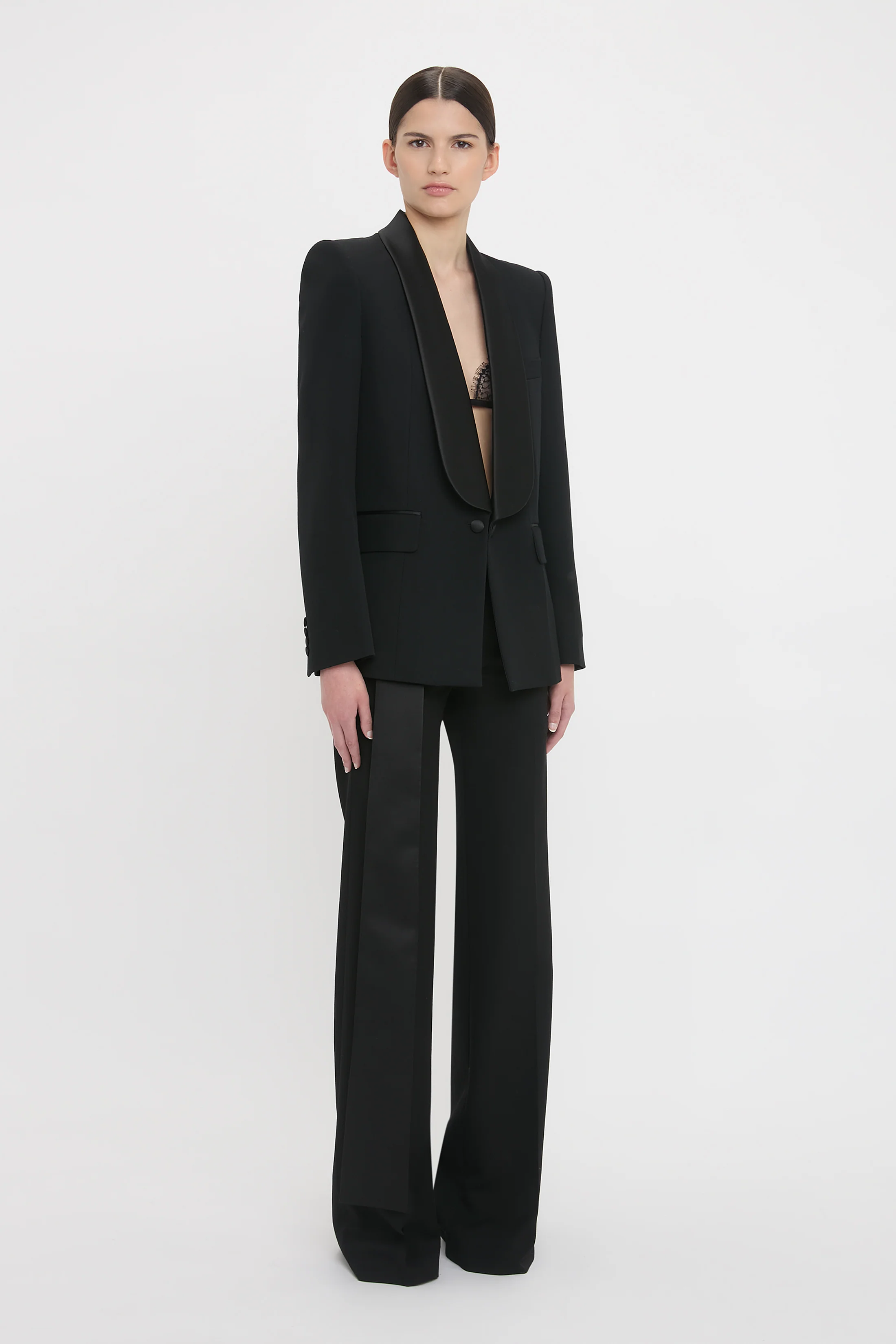 Shawl Collar Tux Jacket In Black - XNAUWBI