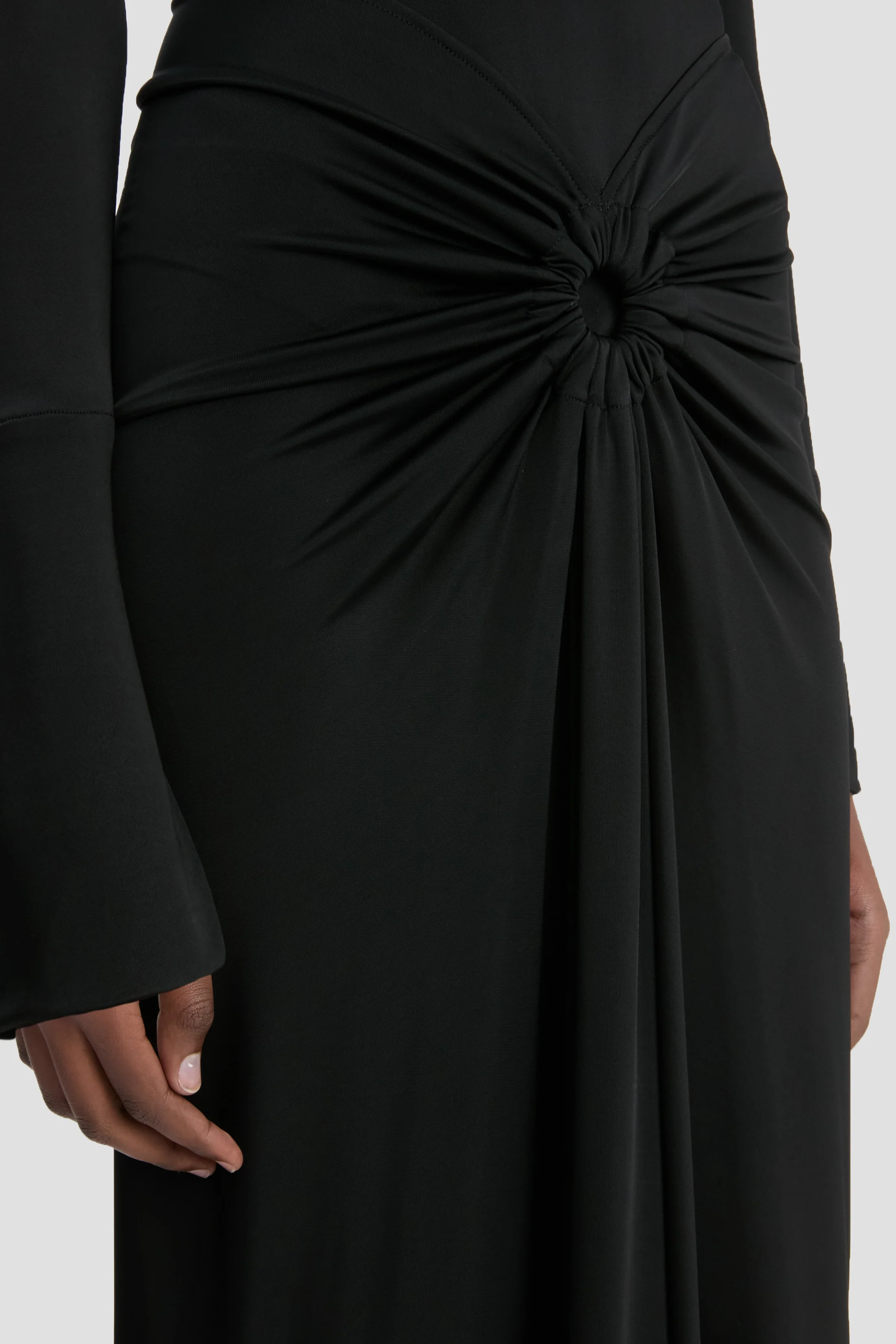 Frances Midi Dress In Black - XNAUWBI
