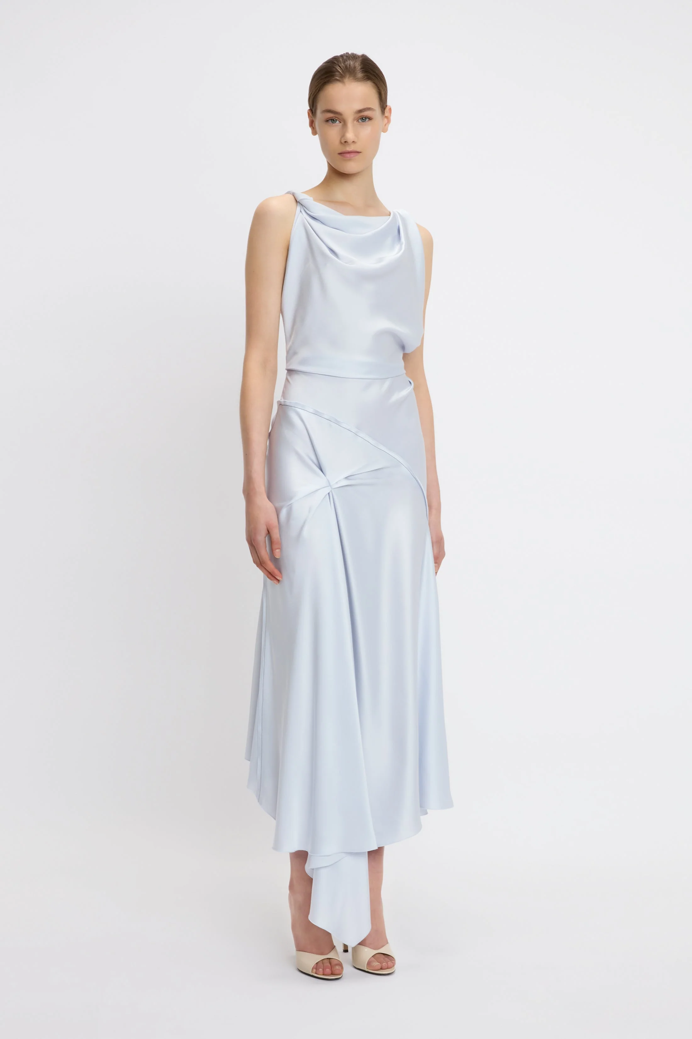 Posy Midi Dress In Ice - XNAUWBI