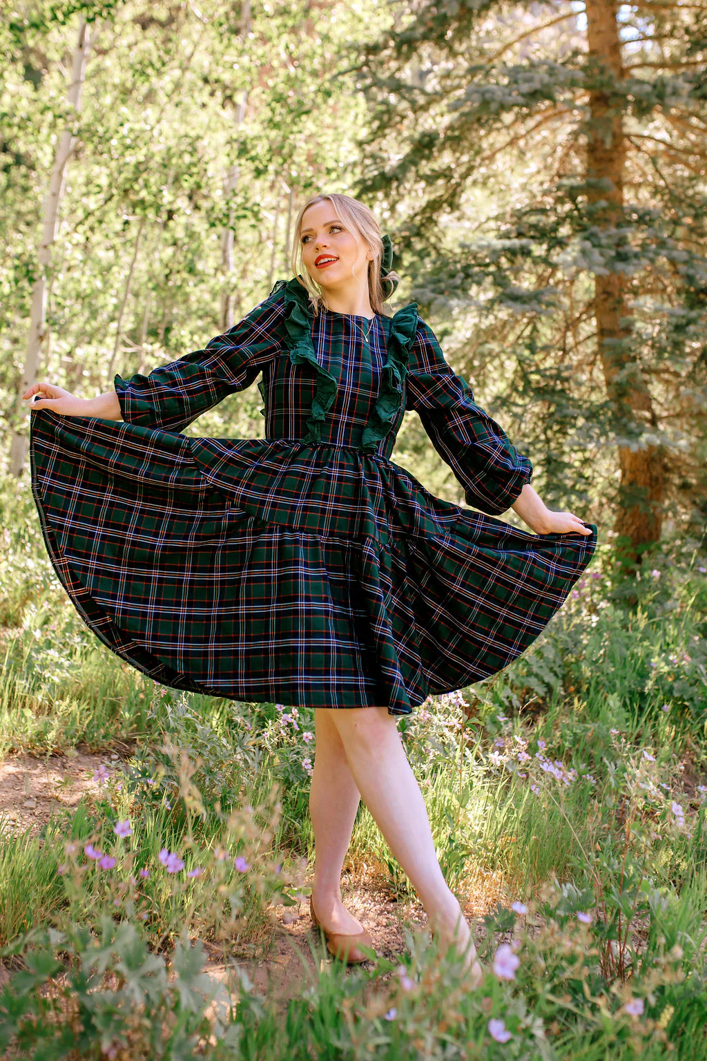 Beth Dress in Homeland Plaid - XNAUWBI