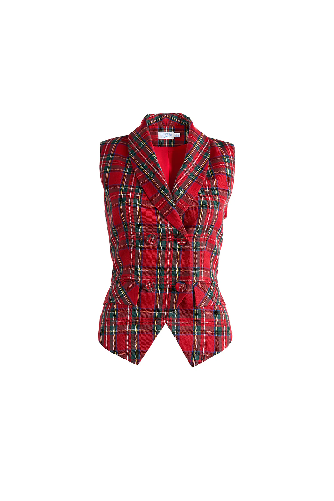 Vest in Red Plaid - XNAUWBI