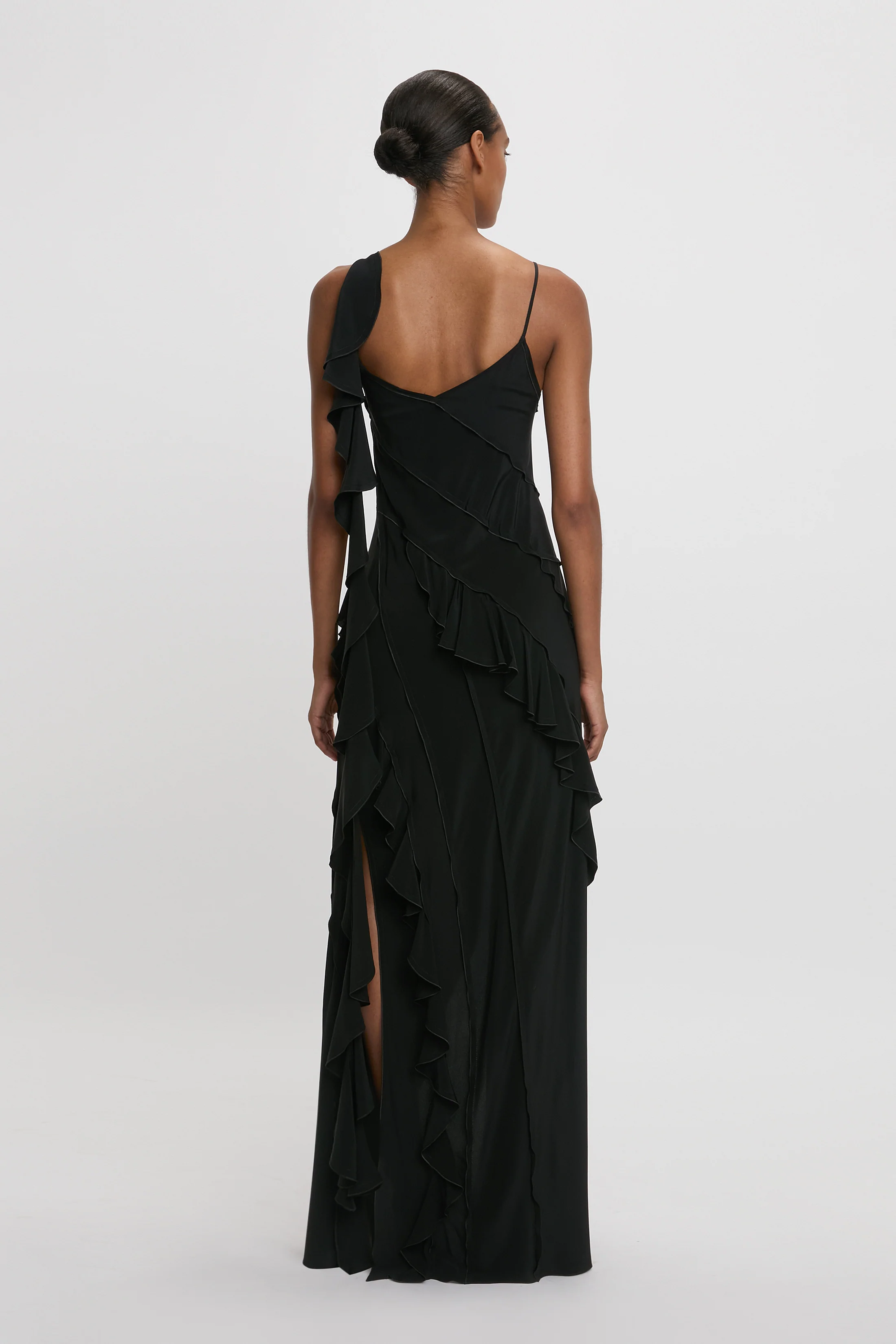 Frill Dress In Black - XNAUWBI