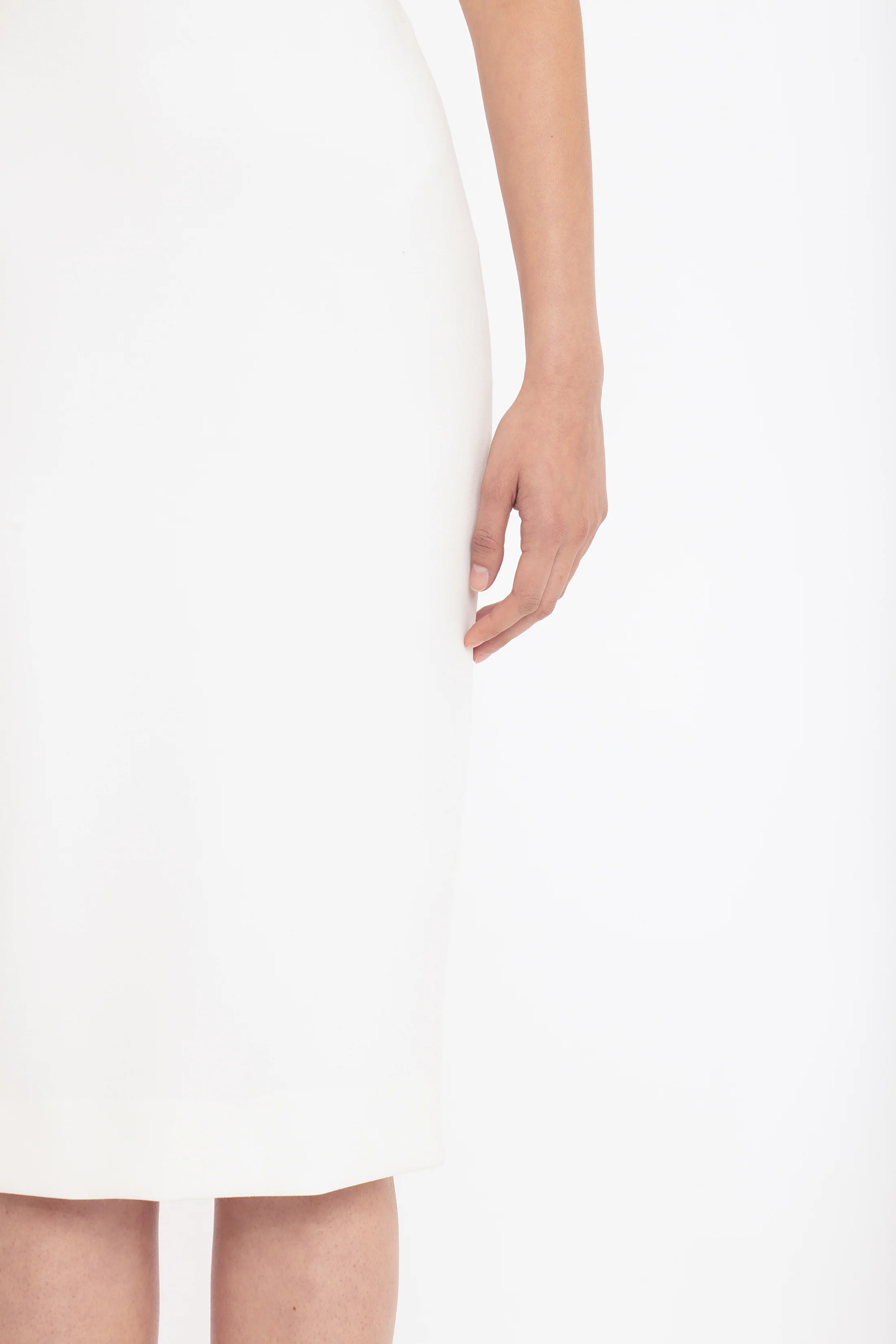 Fitted T-shirt Dress In Ivory - XNAUWBI