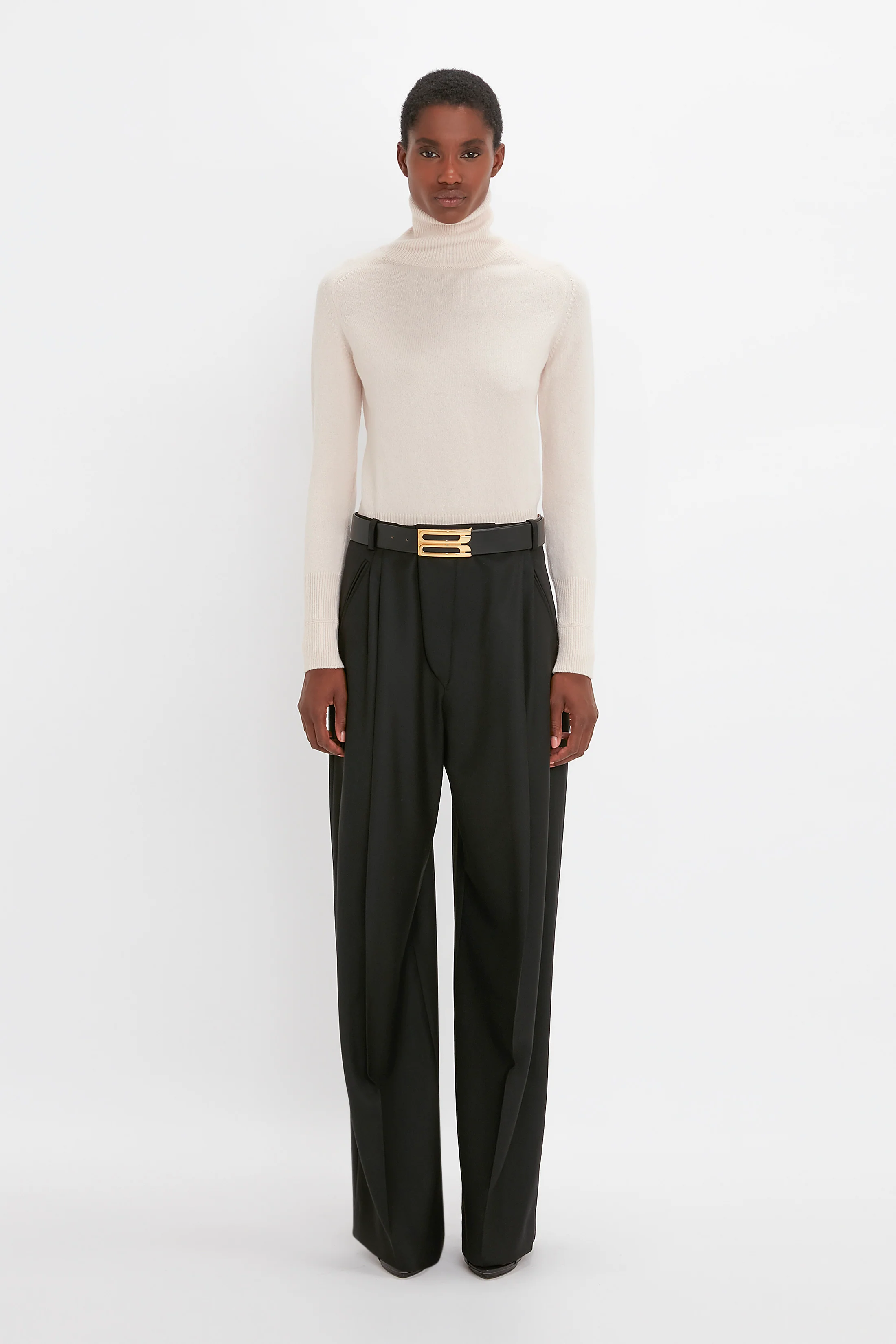 Polo Neck Jumper In Ivory - XNAUWBI