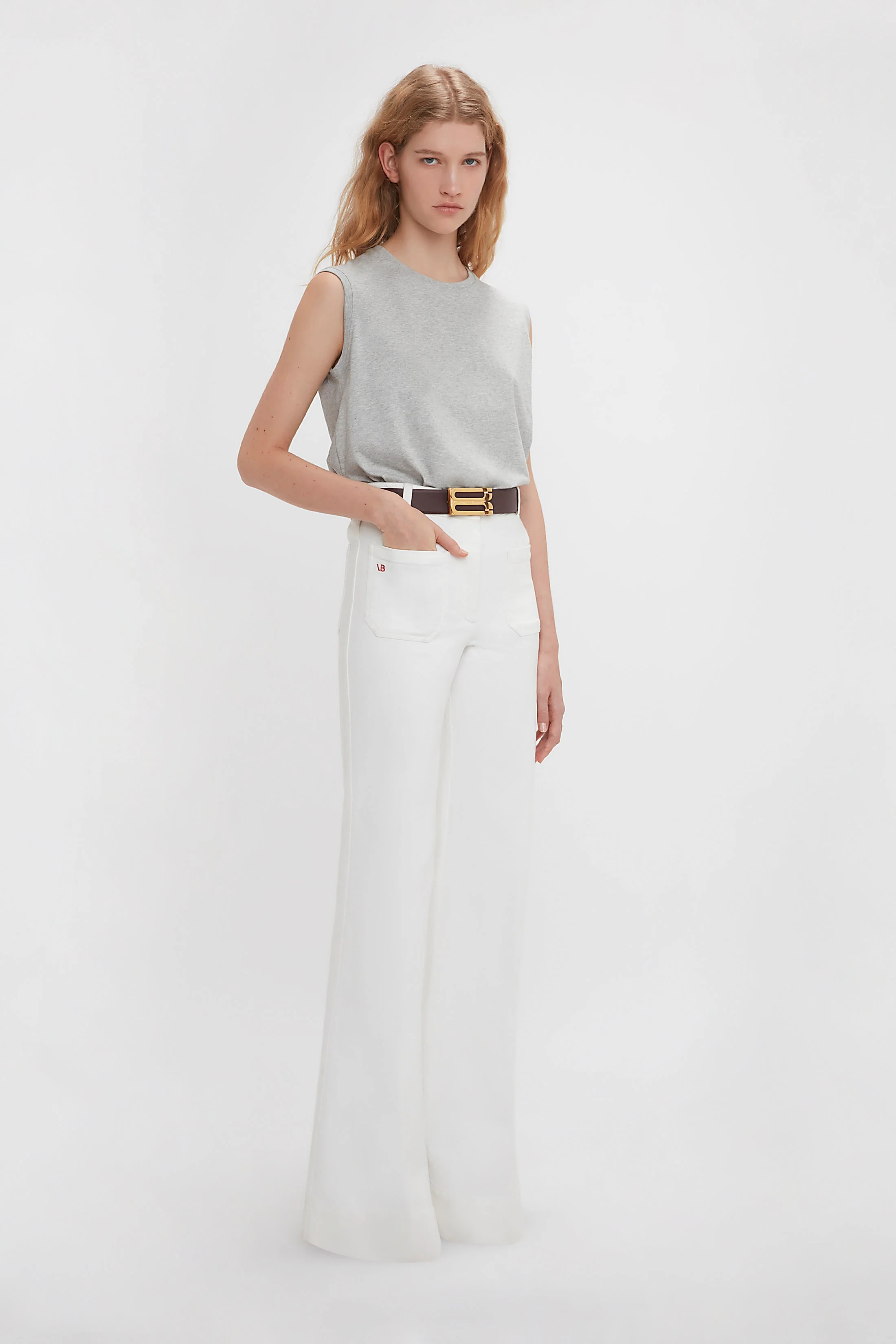 Sleeveless T-Shirt In Grey Marl - XNAUWBI