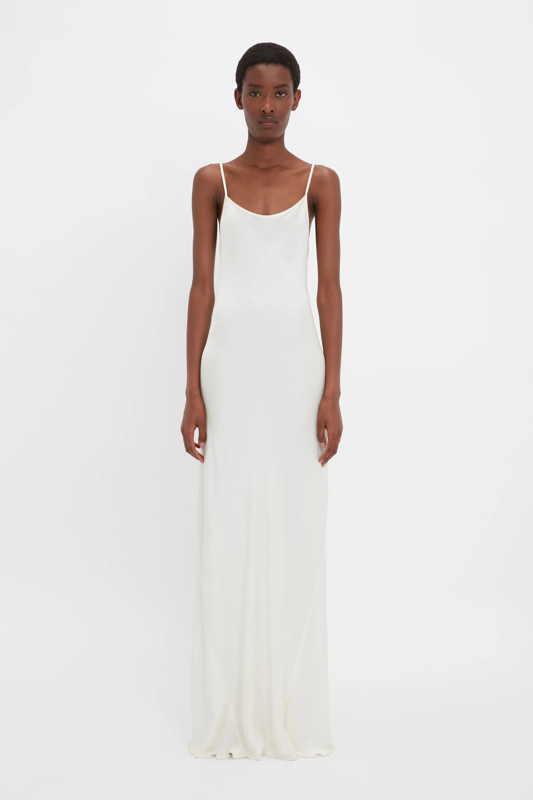 Floor-Length Cami Dress In Ivory - XNAUWBI