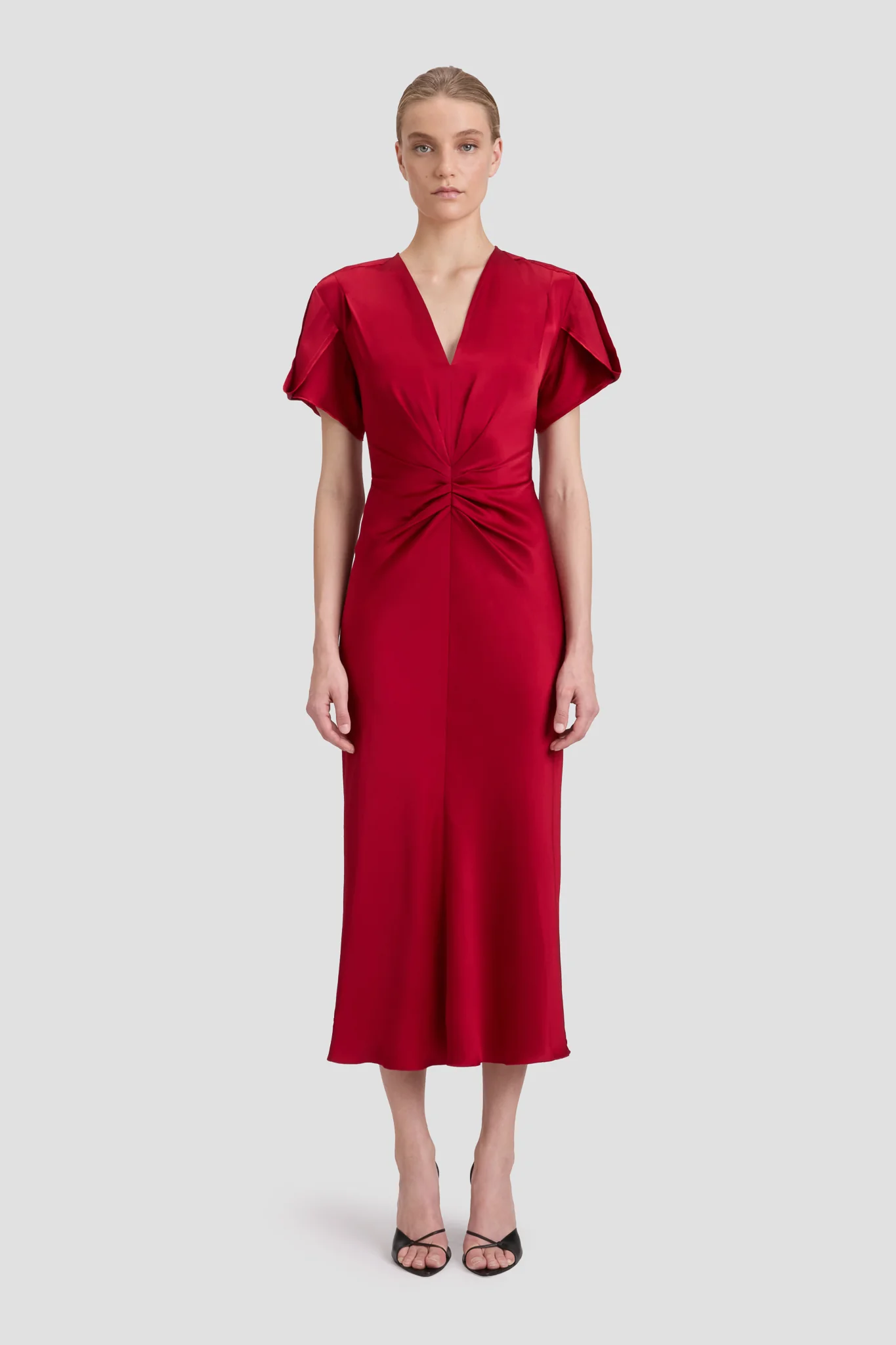 Eve Midi Dress In Rose - XNAUWBI
