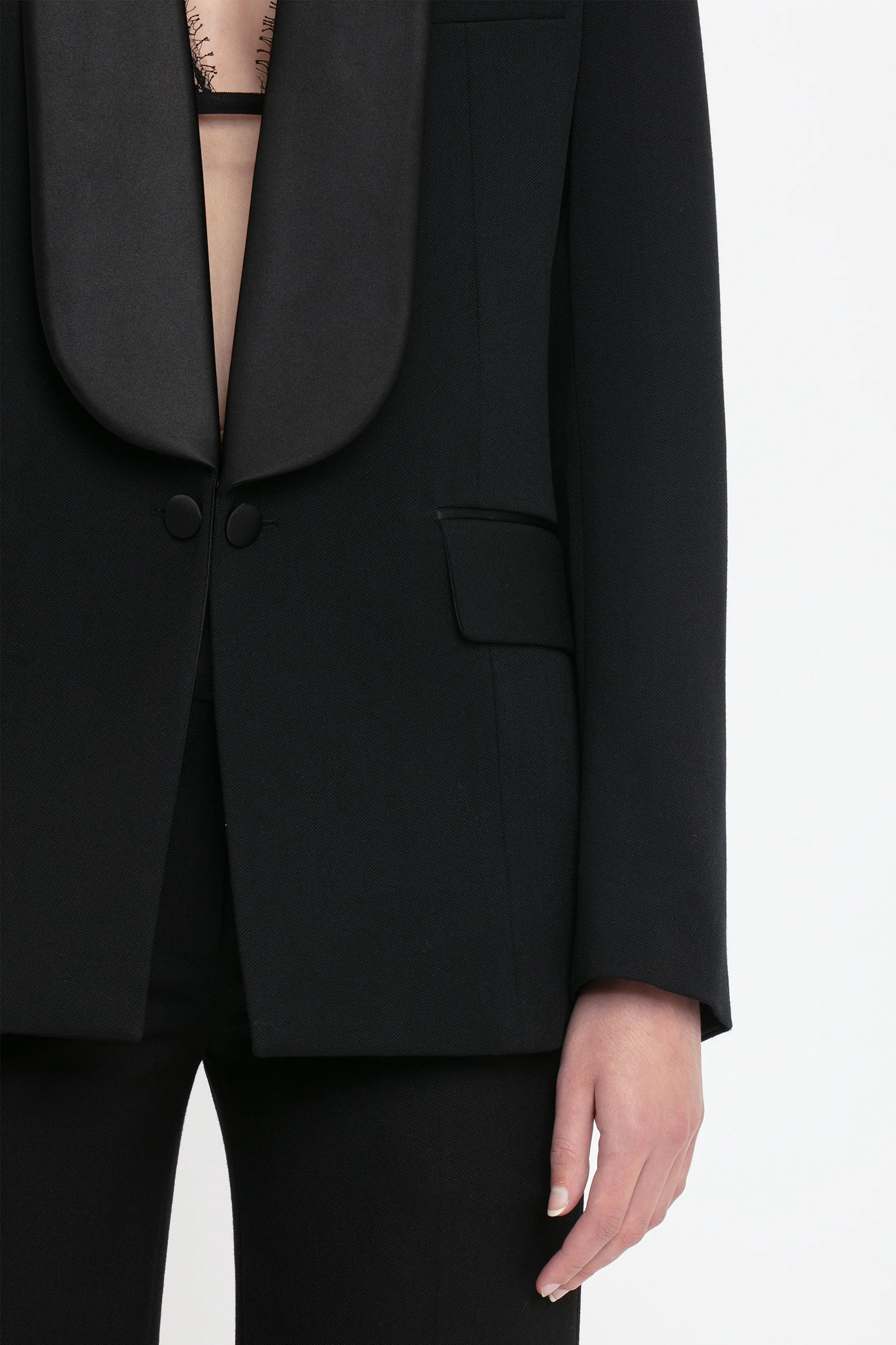 Shawl Collar Tux Jacket In Black - XNAUWBI