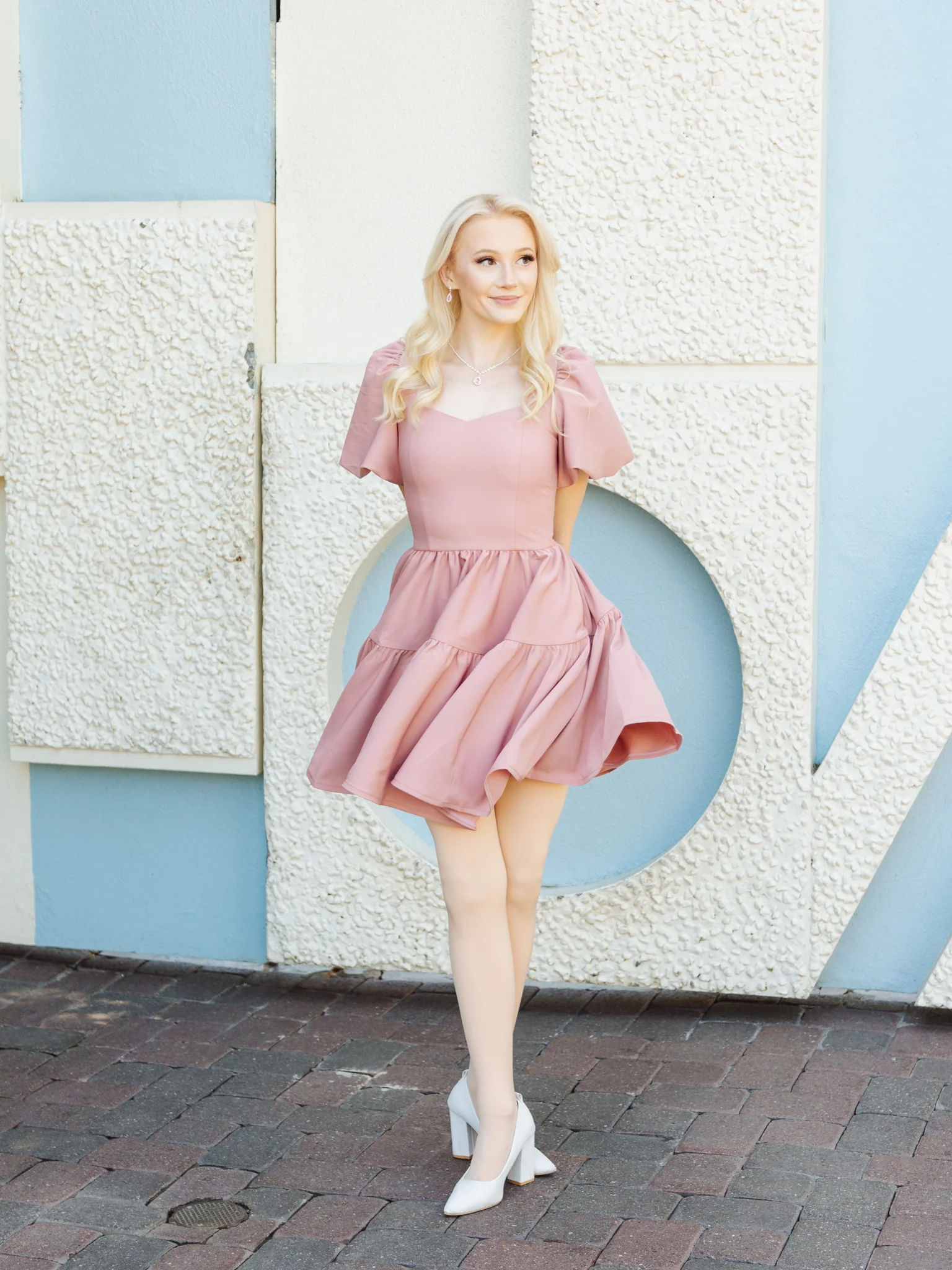 Princess Puff Dress in Rosie Pink - XNAUWBI